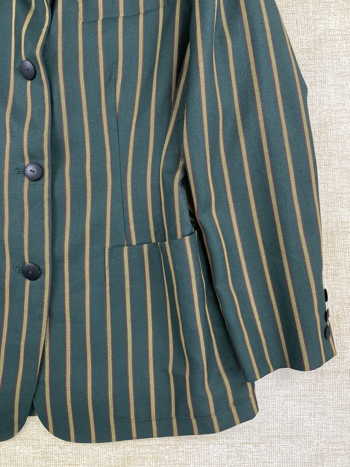 Jean Paul Gaultier 🔥Jean Paul Gaultier Junior Green Stripes Jacket Size US M / EU 48-50 / 2 - 7 Thumbnail
