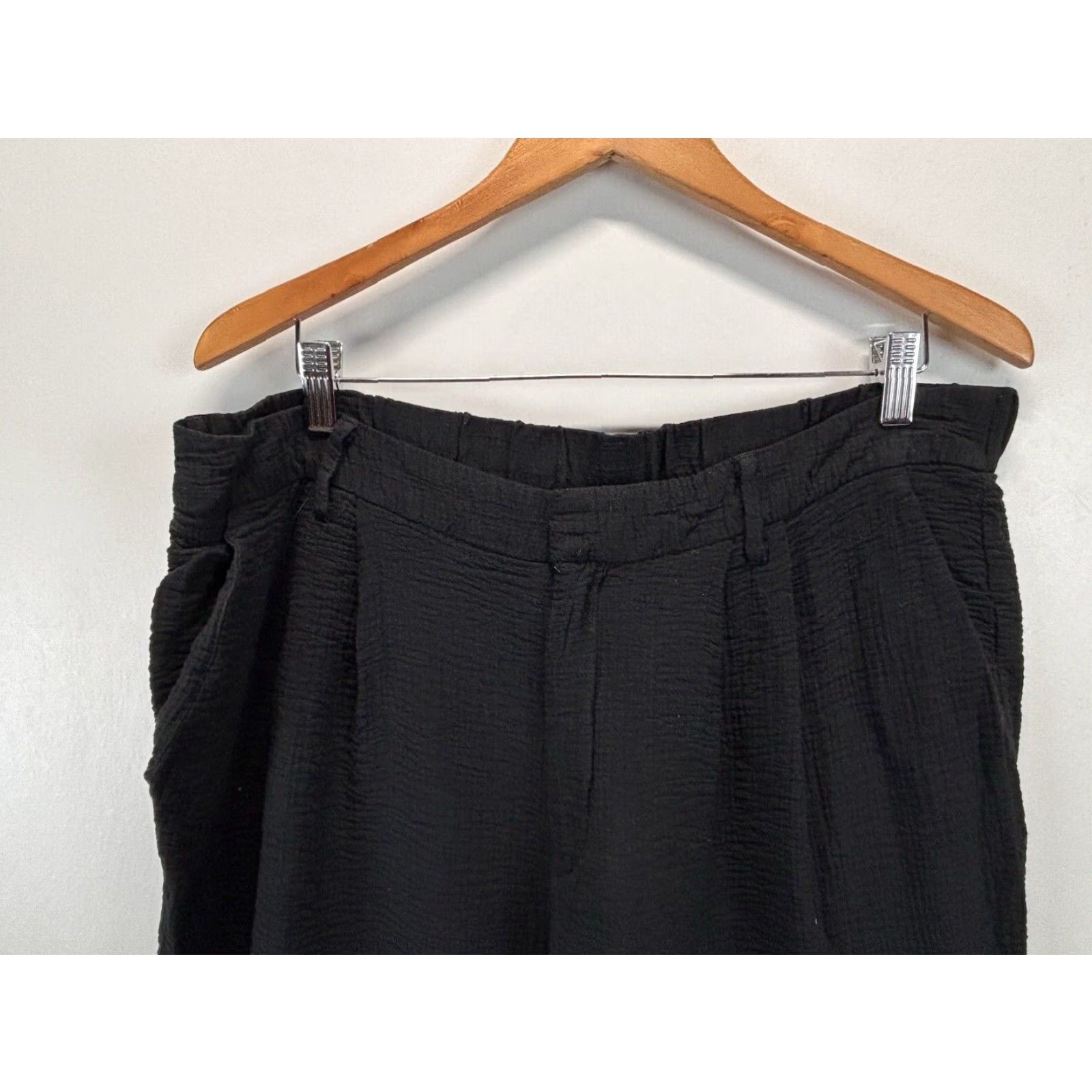 Vintage A New Day Juniors Black Wide Leg Gauze Crop Pants Sz 17 Lightweight Size 38" / US 16 / IT 52 - 2 Thumbnail