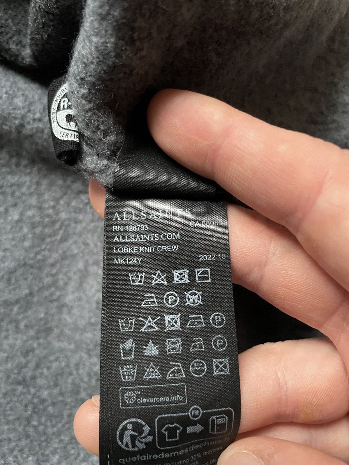 Allsaints All Saints Lobke Wool Knitted Sweater Ramskull Logo M Gray Size US M / EU 48-50 / 2 - 10 Thumbnail