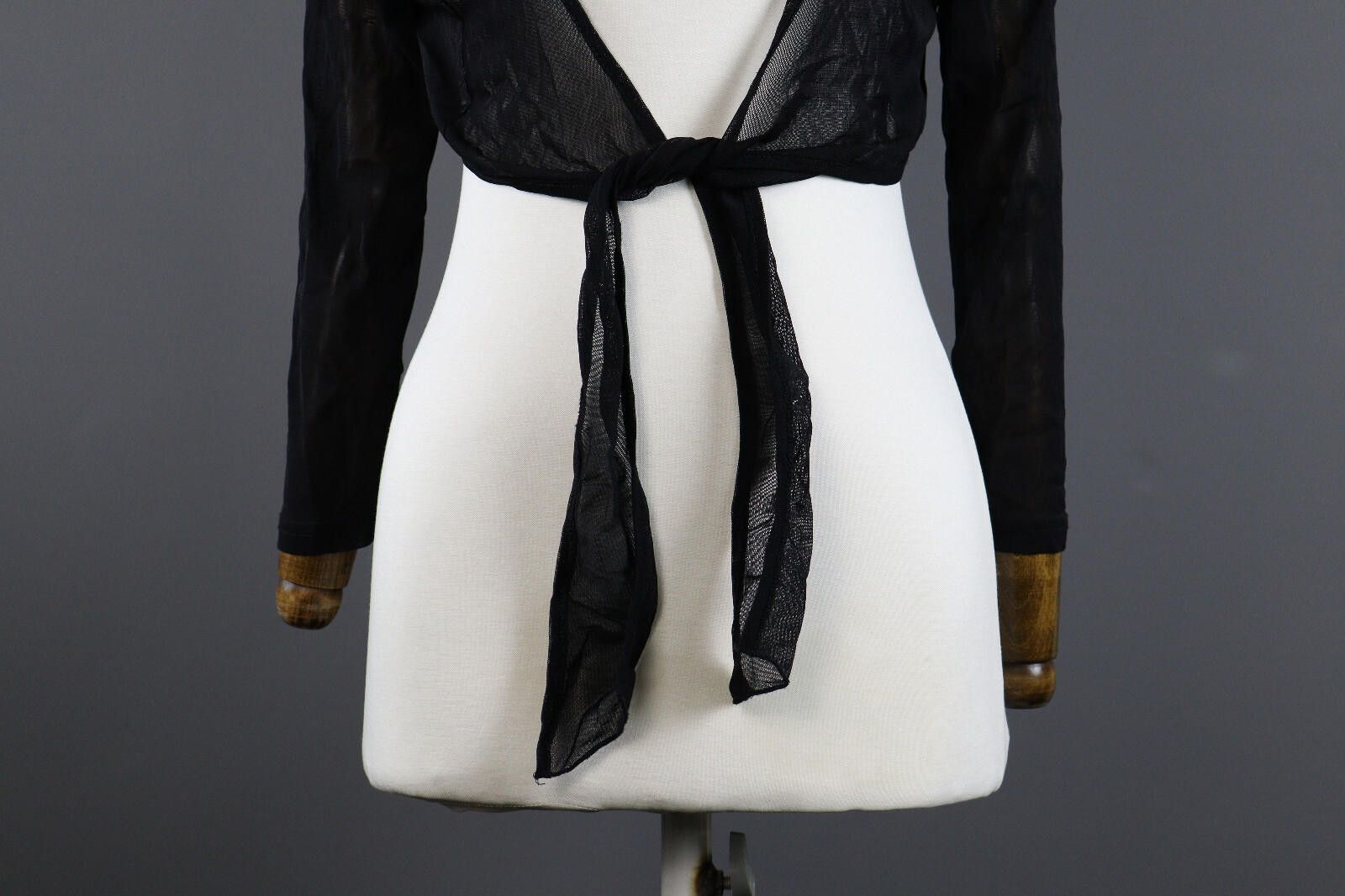 Designer C'Fait Pour Vous Paris Open Front Mesh Cape Sweater Size 1 Size M / US 6-8 / IT 42-44 - 3 Thumbnail