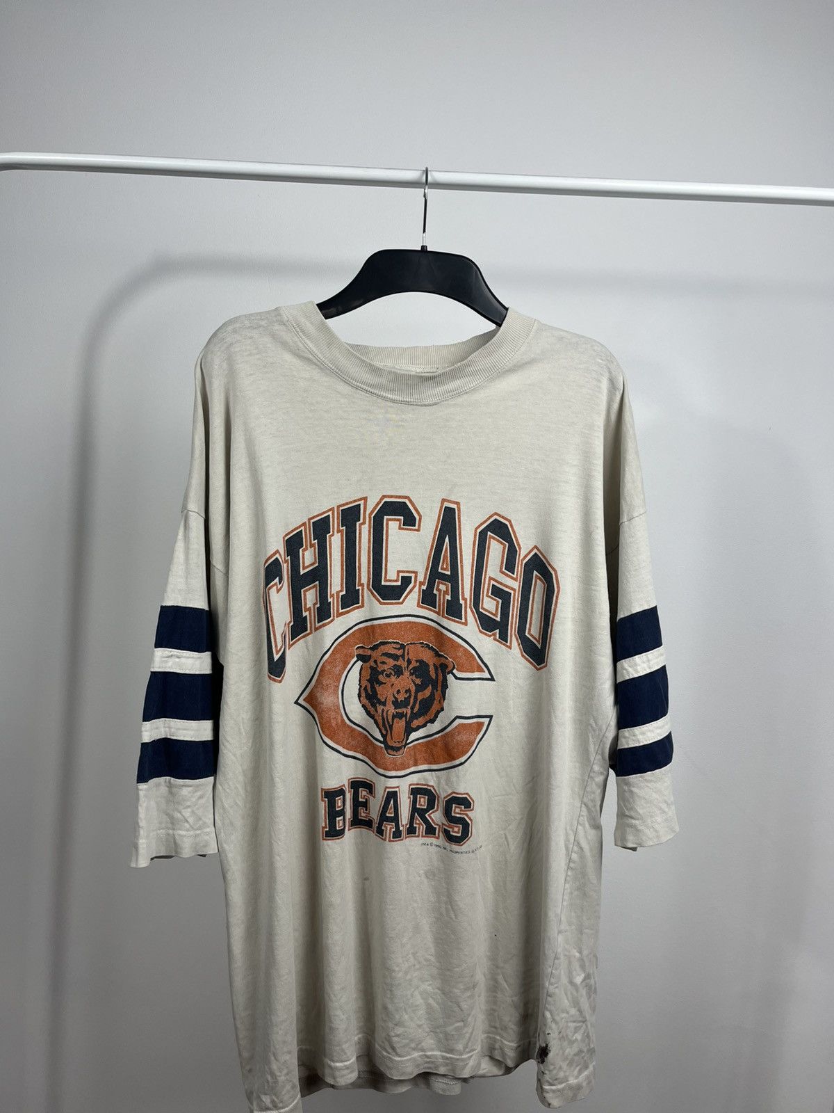 NFL Vintage 1990 Chicago Bears Distressed Football Shirt Size US M / EU 48-50 / 2 - 2 Thumbnail