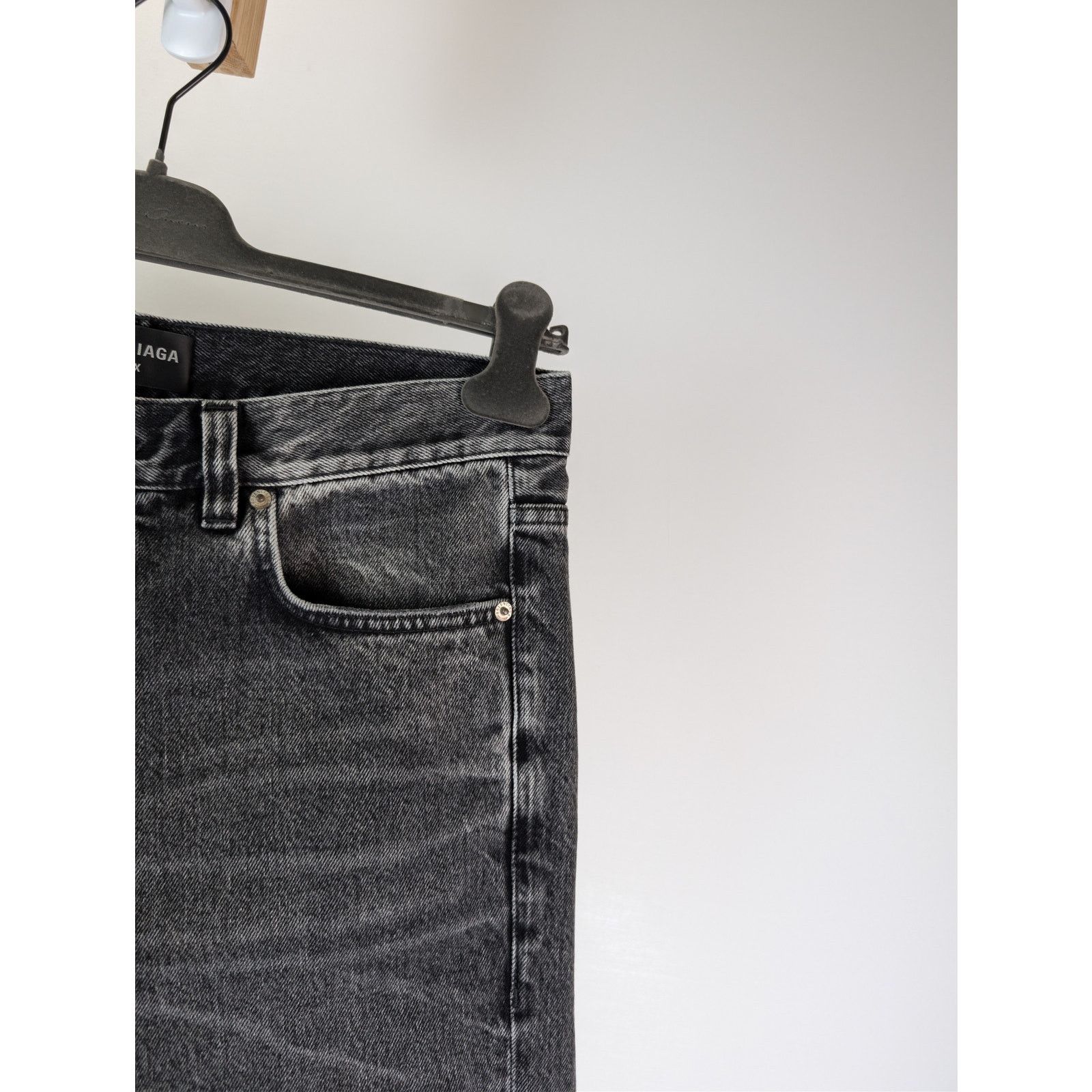 Balenciaga o1rshd1 Flared Pants 1090 Organic Japanese Denim in Noir Size US 30 / EU 46 - 5 Thumbnail