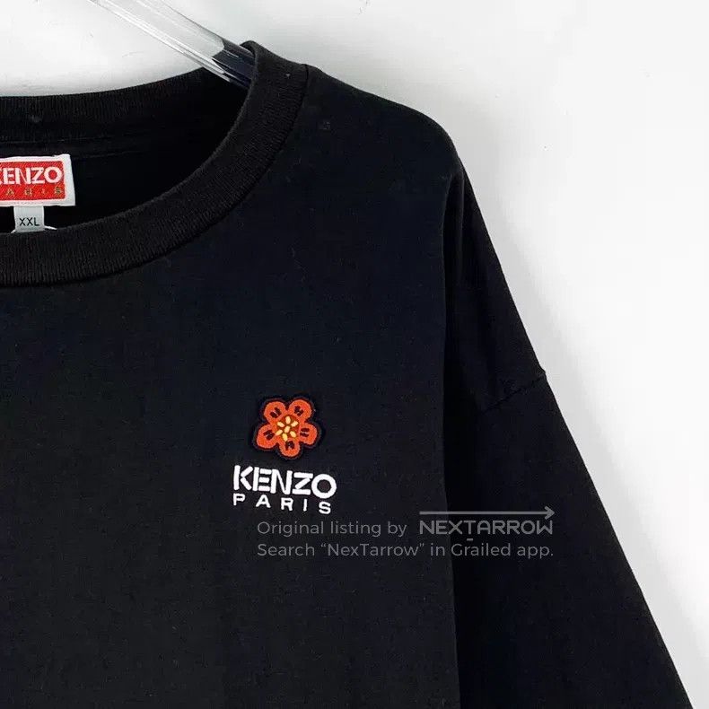 Kenzo Kenzo Black floral letter embroidery round neck short slee Size US XXL / EU 58 / 5 - 3 Thumbnail
