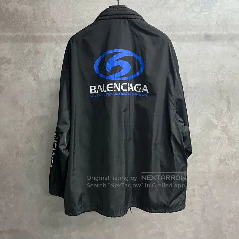 Balenciaga Balenciaga Logo Print Button Long Sleeve Jacket. Size US XL / EU 56 / 4 - 2 Thumbnail