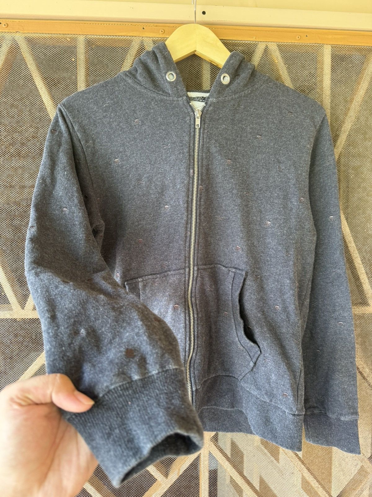Share Spirit Homme Japanese Shaggy Hoodie Mini Skull Patched Size US M / EU 48-50 / 2 - 5 Thumbnail