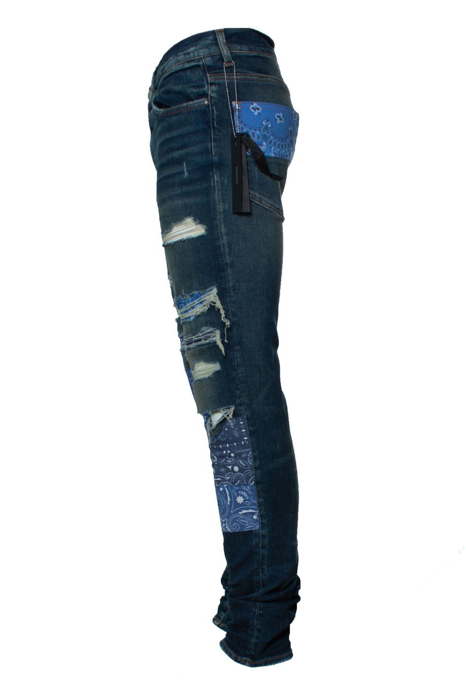 Amiri Amiri, vintage patchwork bandana jeans Size US 34 / EU 50 - 4 Thumbnail
