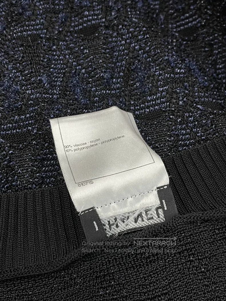 Chanel Chanel Blue and black knitted top with long sleeves Size XS / US 0-2 / IT 36-38 - 5 Thumbnail