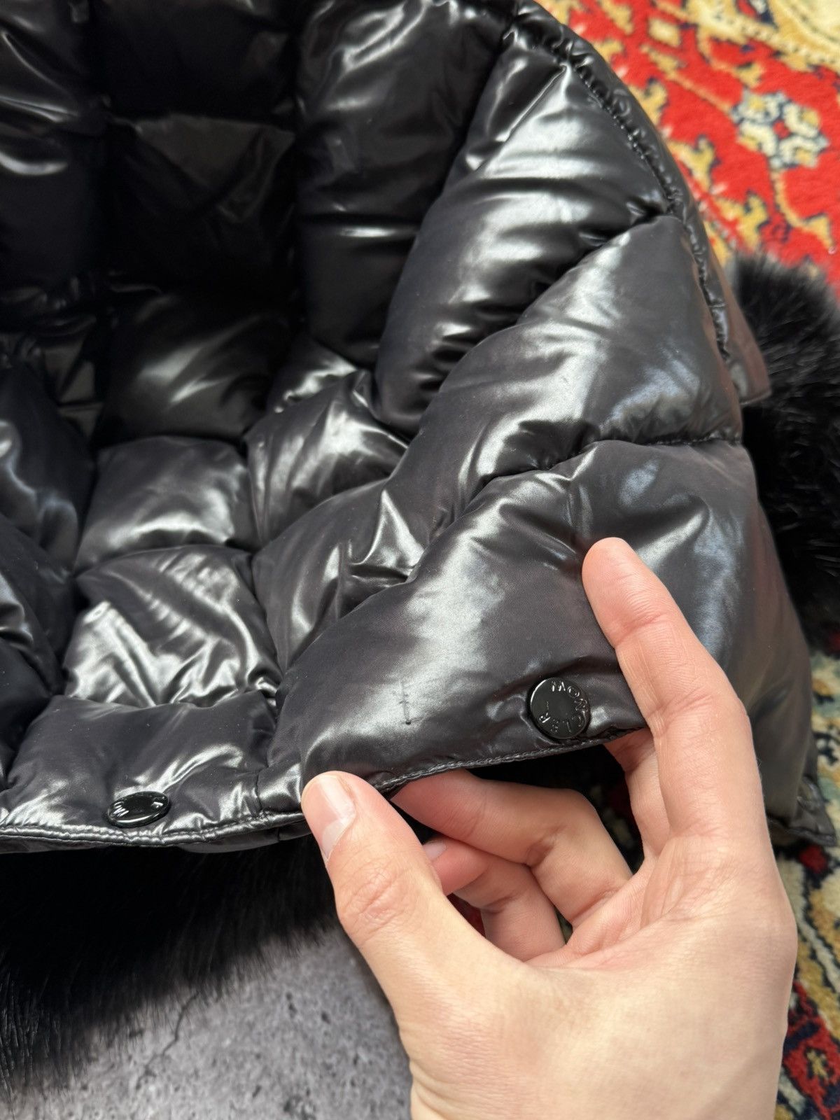 Moncler Moncler fur hood black puffer Size ONE SIZE - 16 Thumbnail