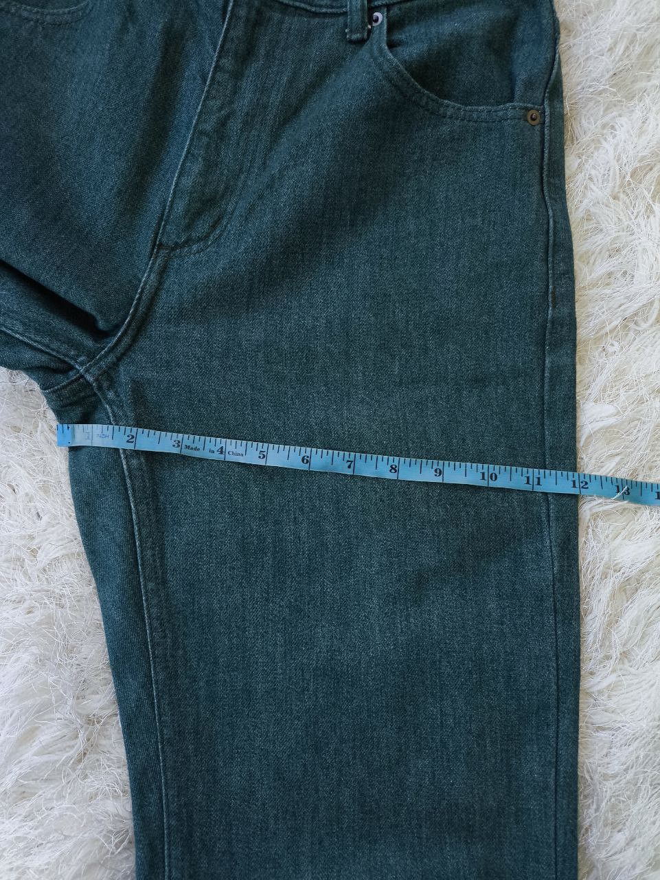 Lemaire × Uniqlo UNIQLO U Regular Straight Fit Dark Green Denim Jeans Size US 30 / EU 46 - 8 Thumbnail