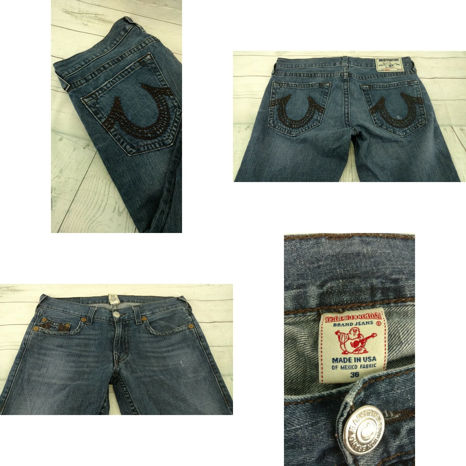 True Religion VINTAGE True Religion Men Jeans BOBBY Straight 39W 31L Dark Blue Cotton Mens Jeans Budd? Size US 39 - 8 Thumbnail