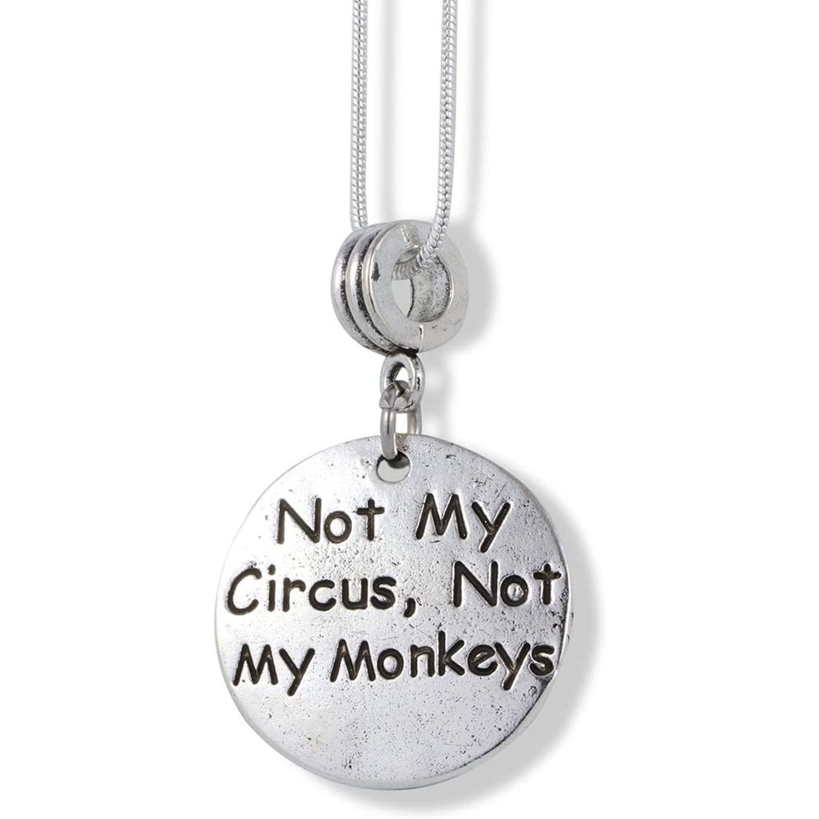 & Other Stories Not My Circus Not My Monkeys Inspirational Saying Necklace Size ONE SIZE - 1 Thumbnail