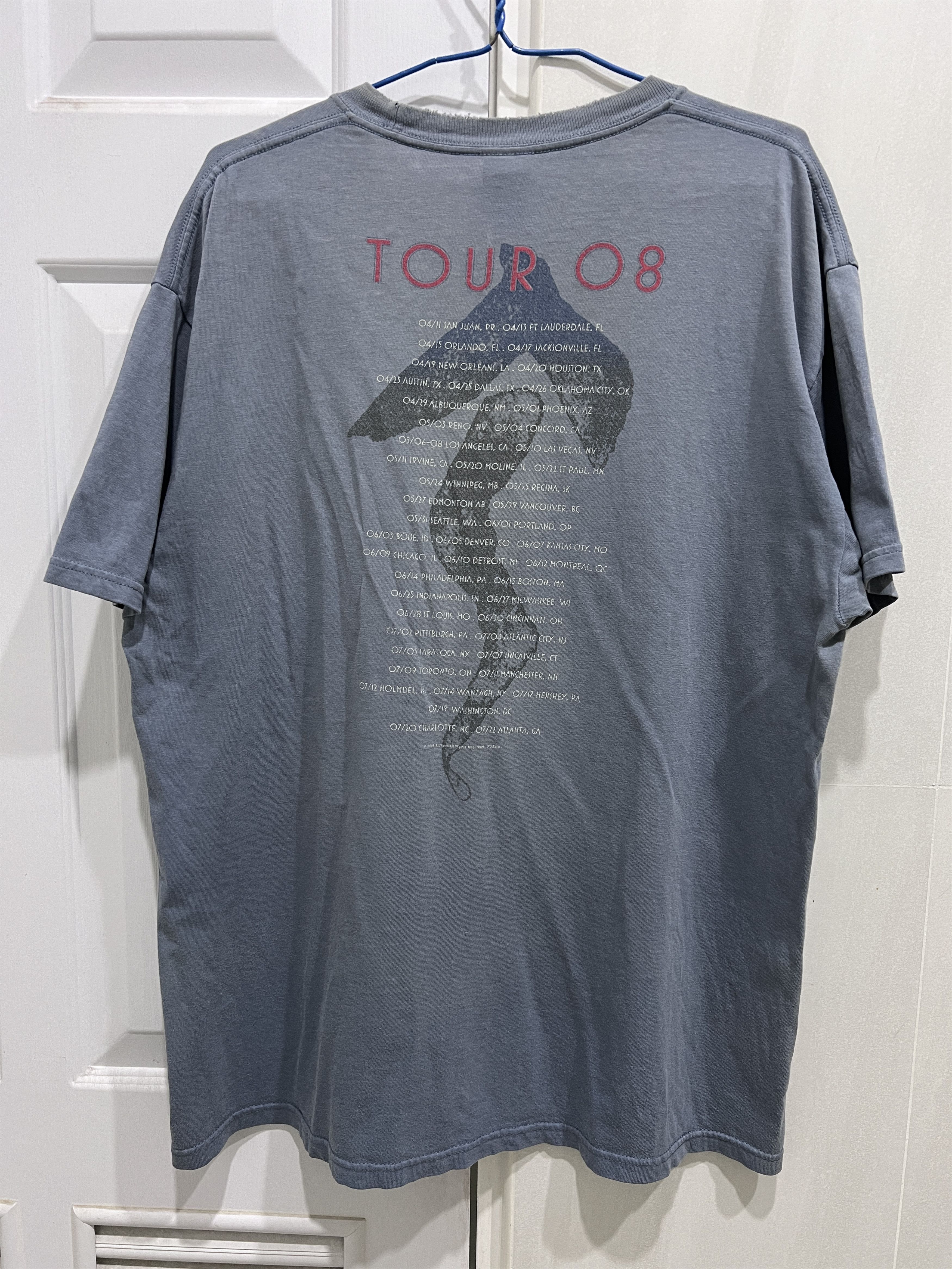 Band Tees Vintage Y2K 2008 Rush World Tour Tee Faded Thrashed Size US L / EU 52-54 / 3 - 3 Thumbnail