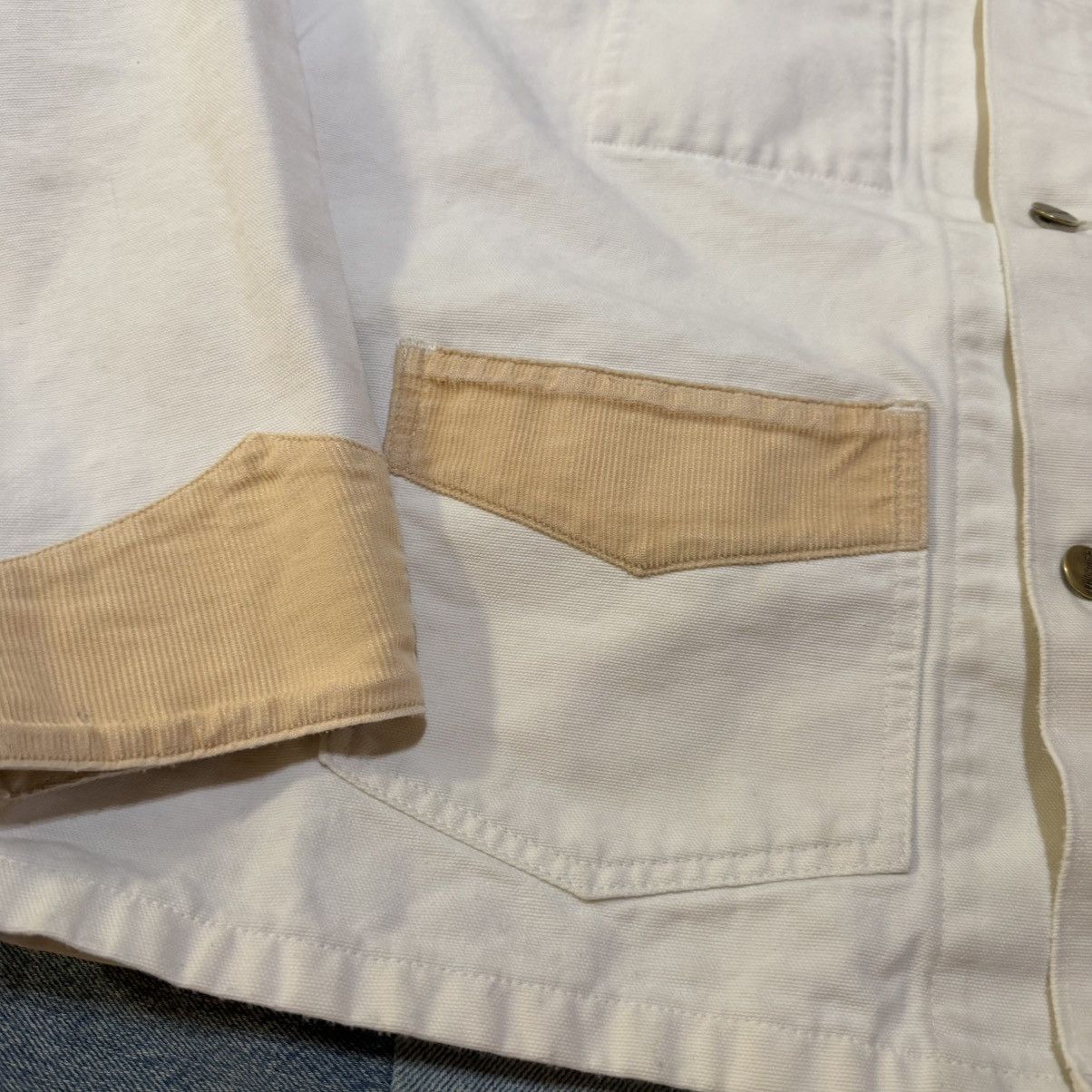 Carhartt Rare 1989 Carhartt 3 Pocket White Tan Chore Corduroy Jacket Size US L / EU 52-54 / 3 - 3 Thumbnail