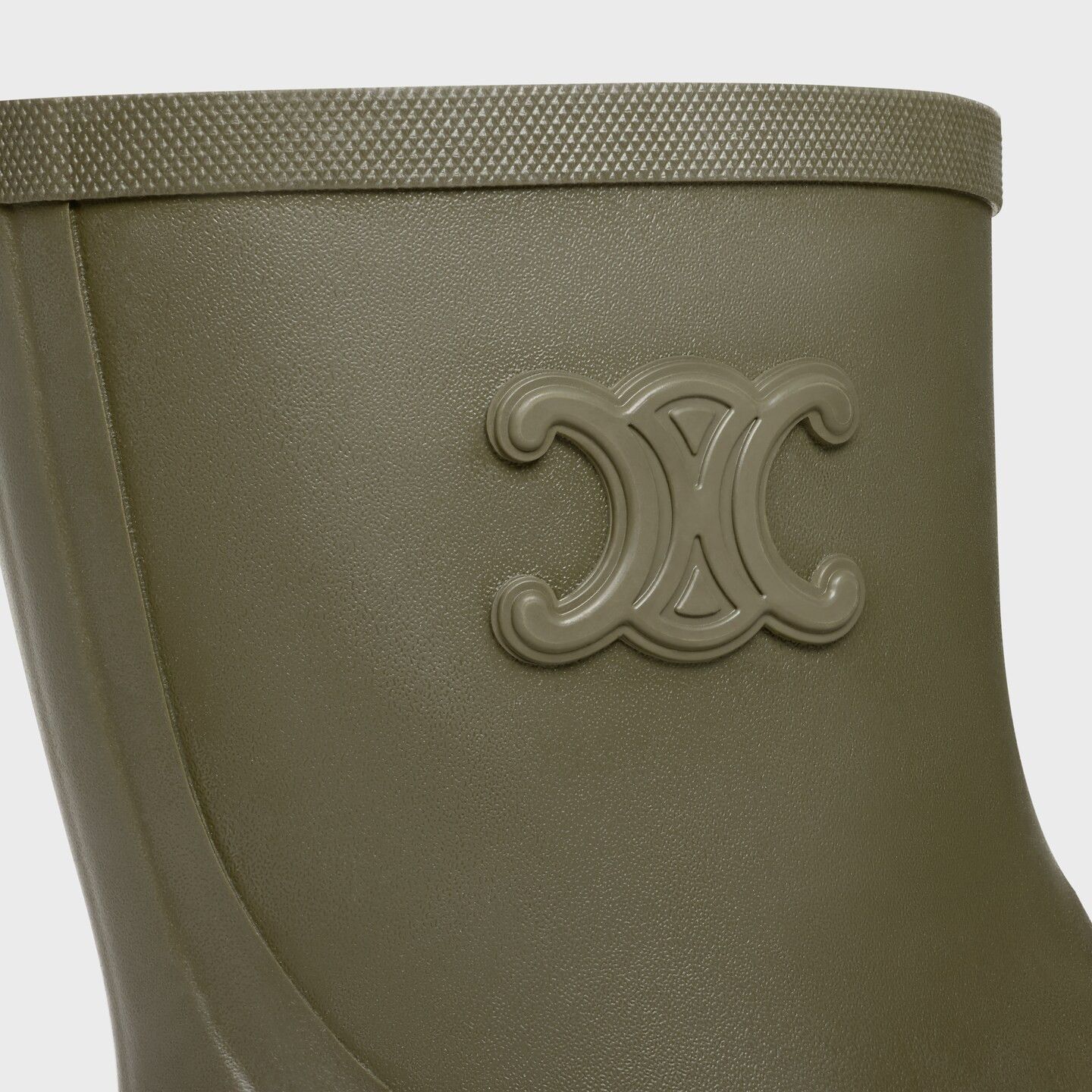 Celine o1bcso1str0126 360364582C Rubber Rain Boots in Khaki Size US 8 / IT 38 - 4 Thumbnail