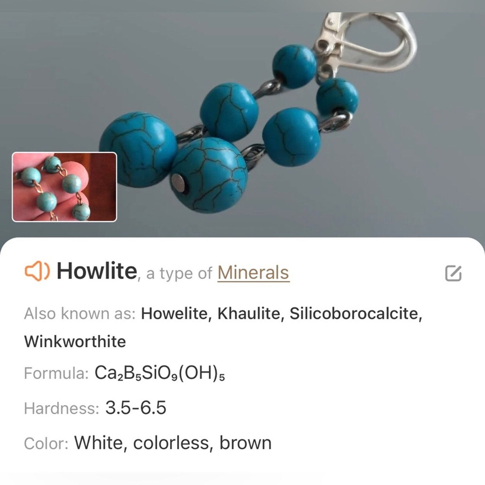 Jewelry Genuine howlite stone beaded chain moon pendant necklace Size ONE SIZE - 12 Thumbnail