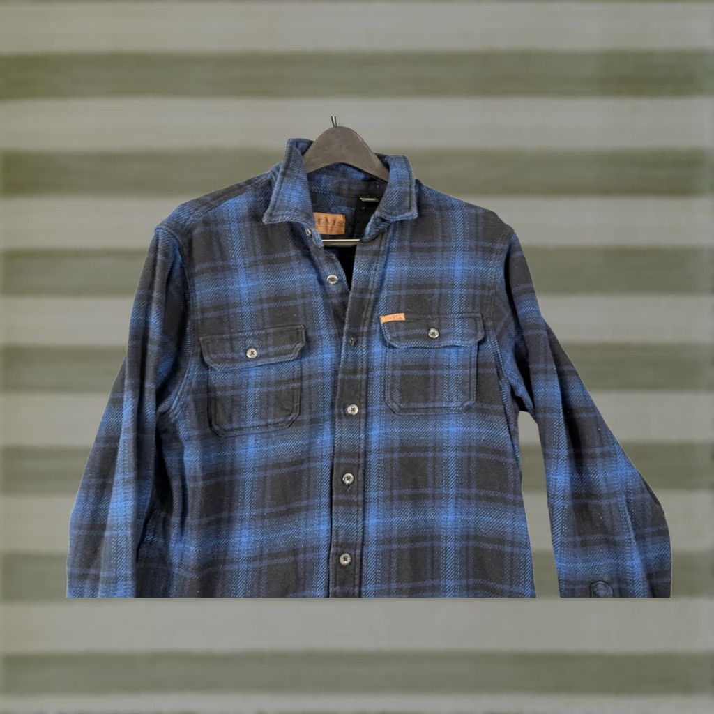 Orvis Orvis Flannel Shirt Jacket Mens M Blue Black Plaid Button-Up Long Sleeve Size US M / EU 48-50 / 2 - 1 Thumbnail