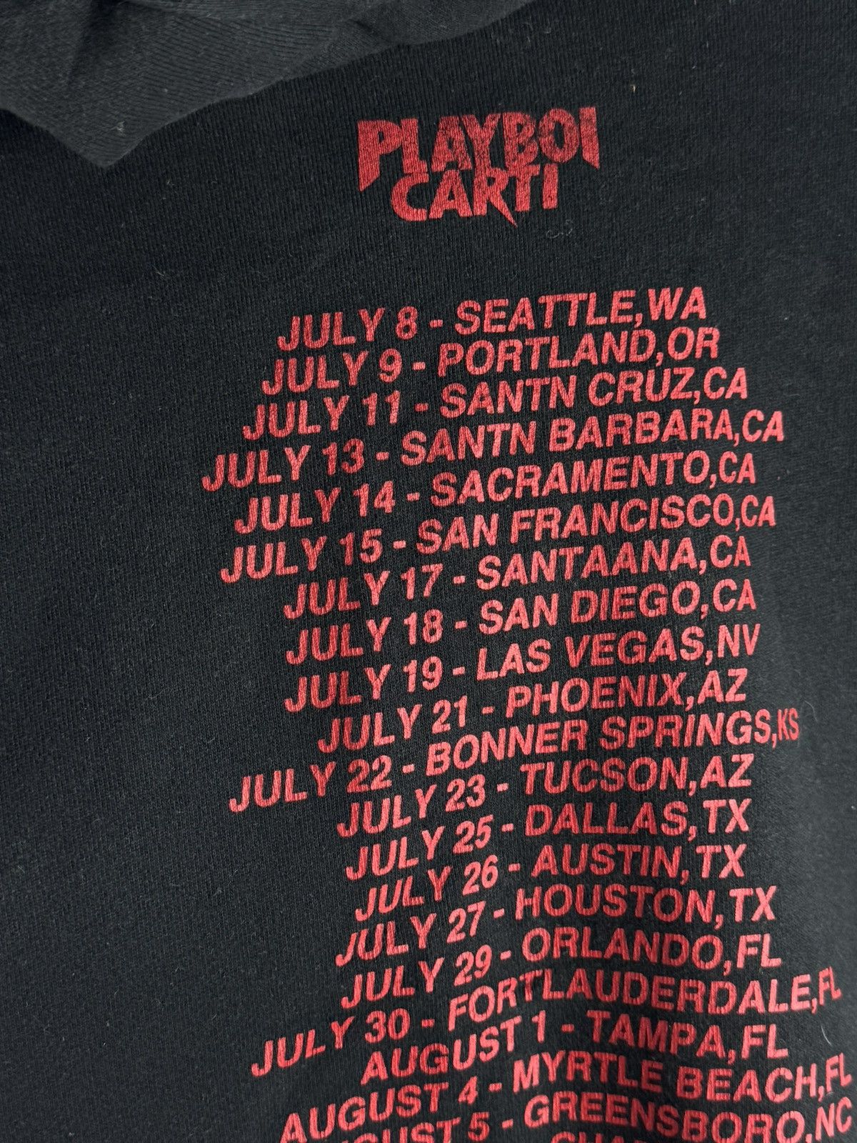 Playboi Carti Playboi Carti Tour 2017 Self-Titled Tour Hoodie Size US L / EU 52-54 / 3 - 8 Thumbnail