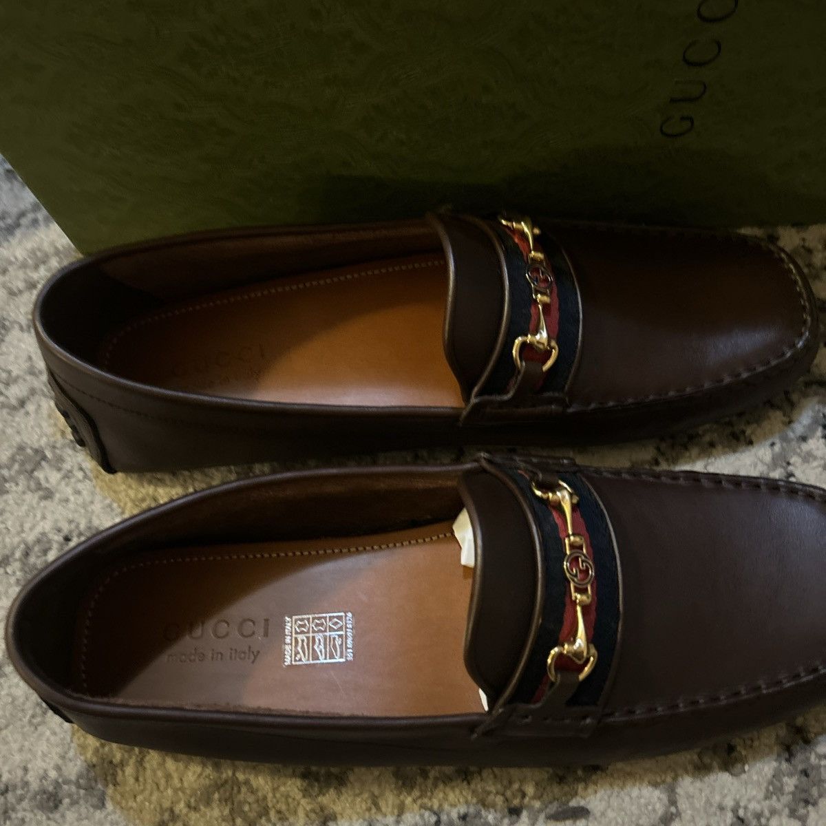 Gucci Gucci Horsebit Detail Leather Loafer Moccasin Leather Size US 12.5 / EU 45-46 - 3 Thumbnail