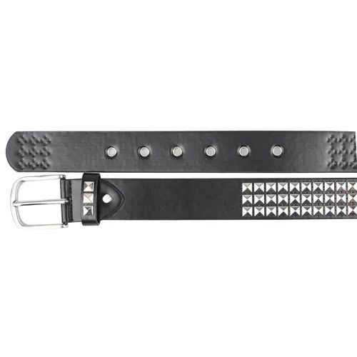 Designer Dark Vintage Belt Riveted Belts Menswear Accessories Size ONE SIZE - 4 Thumbnail