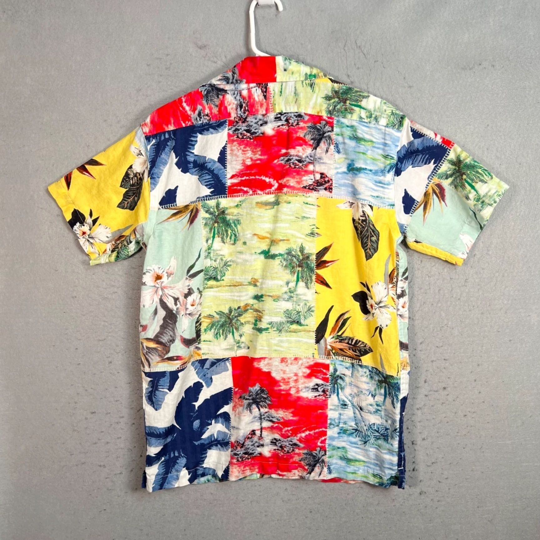 Cremieux Cremieux Mens Shirt Button-Up Hawaiian Multicolor Colorful Linen Blend S Small Tropical Size US S / EU 44-46 / 1 - 2 Thumbnail