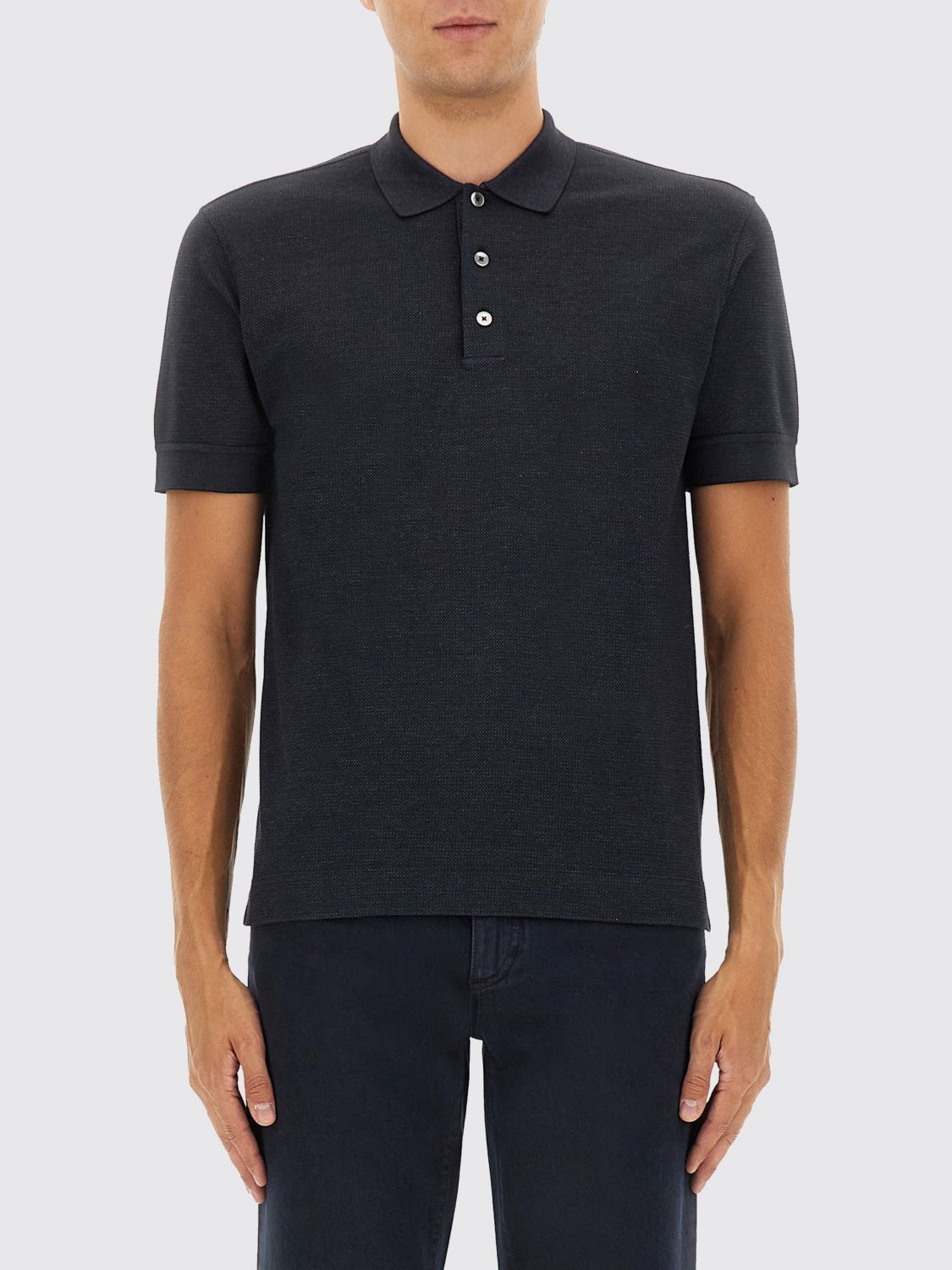 Zegna Polo Shirt Men Black