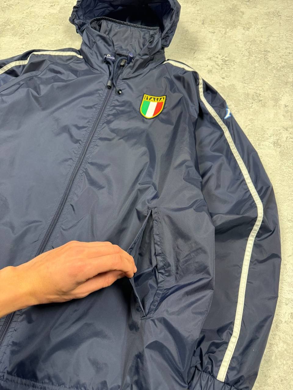 Kappa 2002 Italy World Cup Kappa Sideline Training Navy Jacket Size US M / EU 48-50 / 2 - 5 Thumbnail