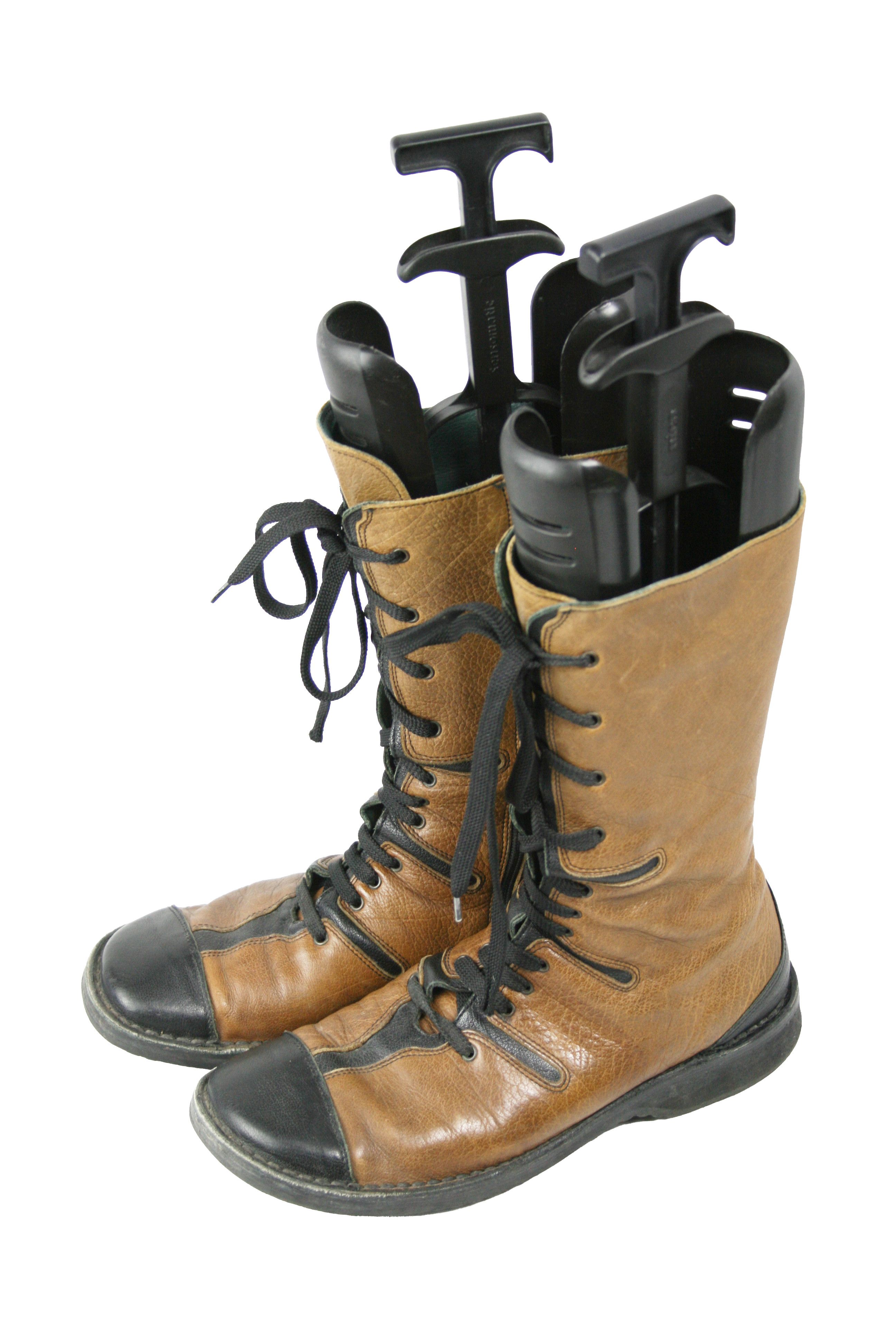 Japanese Brand Bubetti 00S Y2K Avant Garde Crepe Boots Vintage Size US 10.5 / IT 40.5 - 3 Thumbnail