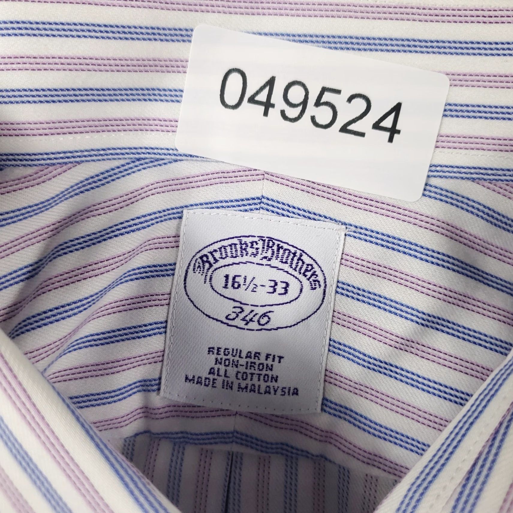 Brooks Brothers VINTAGE Brooks Brothers Dress Shirt Men Size 16.5 Blue Stripe Long Sleeve Formal Business Casual Size 42R - 6 Thumbnail