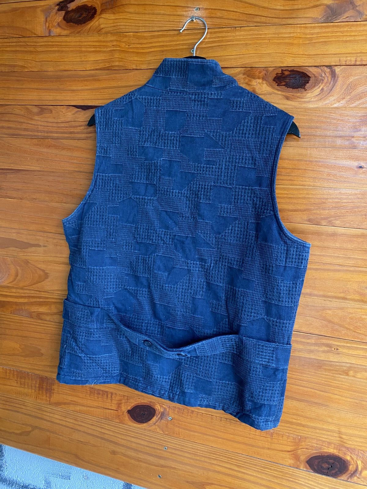 Japanese Brand Vintage Eddy Indigo Patchwork Vest – Japanese Made Size US M / EU 48-50 / 2 - 11 Thumbnail