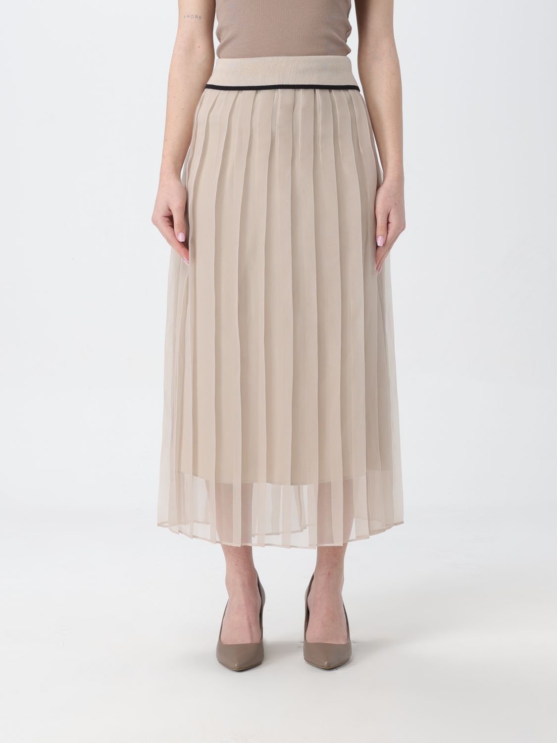 image of Brunello Cucinelli Skirt Woman Blush Pink, Women's (Size 26)