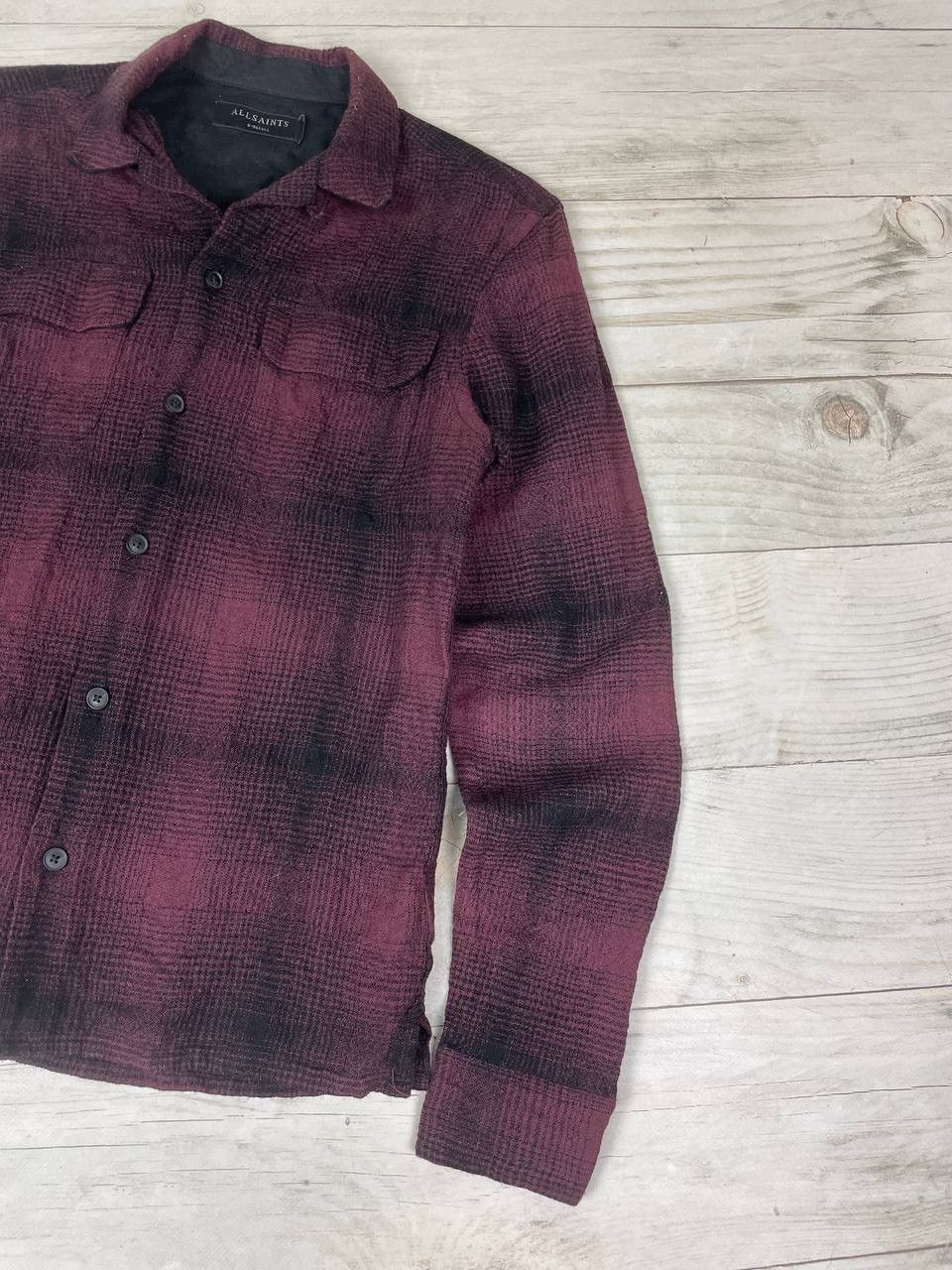 Allsaints Vintage Allsaints Decatur Wool Shirt Buttons UP Y2K Size US XS / EU 42 / 0 - 5 Thumbnail