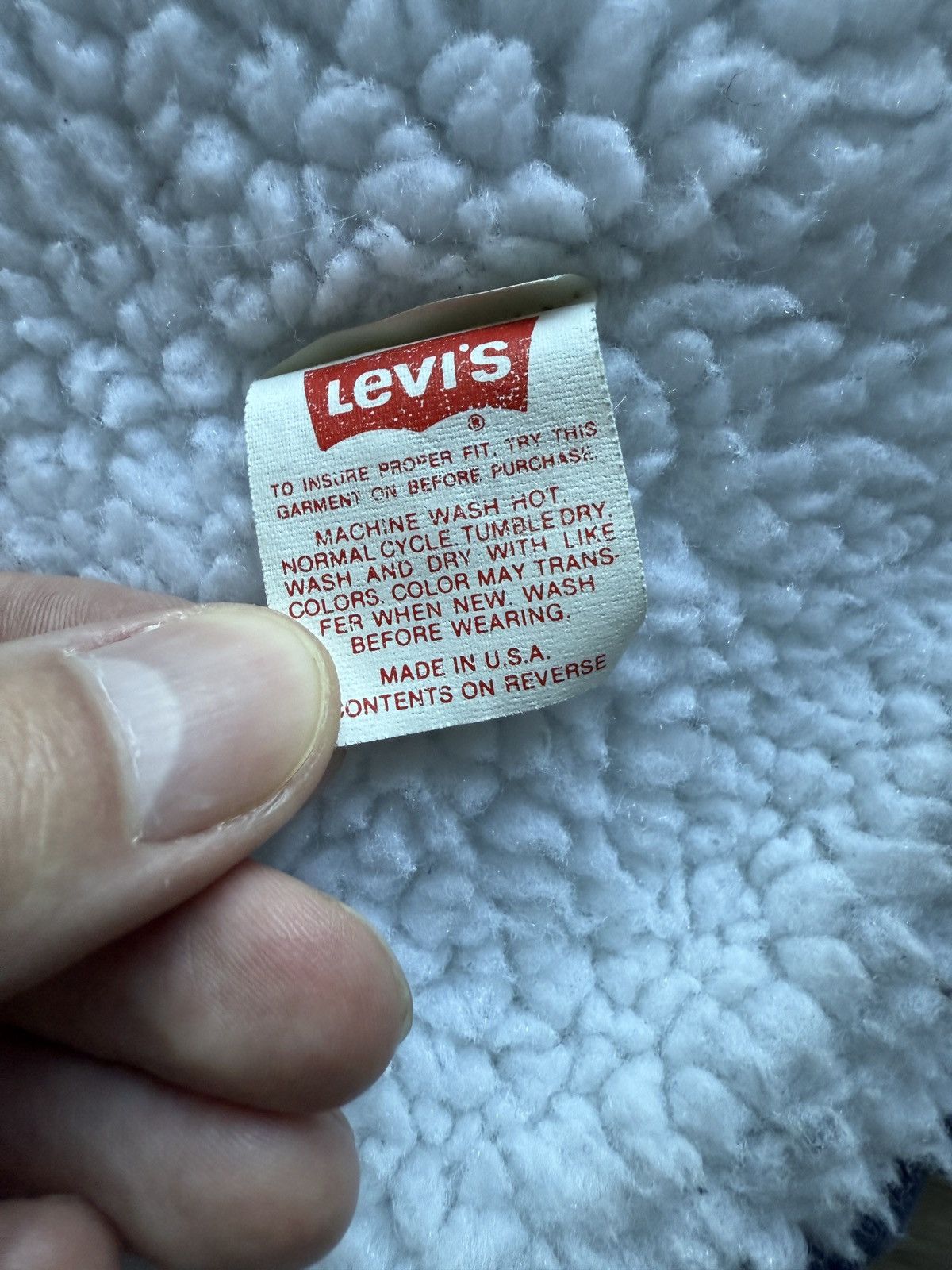 Levi's Vintage Clothing 80’s Long Denim Sherpa Jacket USA Made Size US XL / EU 56 / 4 - 6 Thumbnail