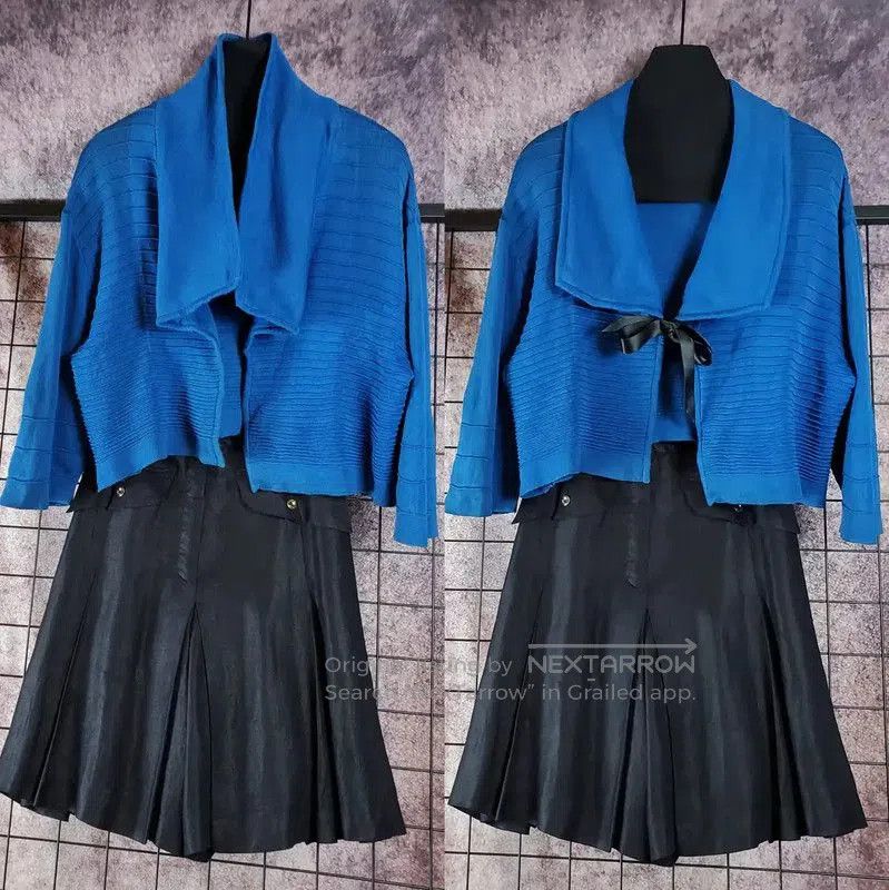 Dior Dior Blue Cotton Striped Cropped Cardigan . Size M / US 6-8 / IT 42-44 - 1 Thumbnail