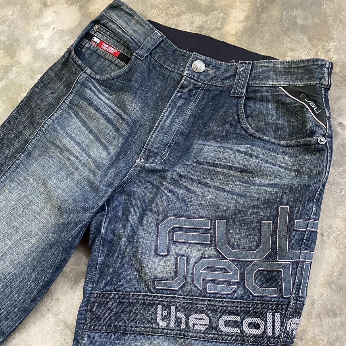 Fubu Fubu The Colection Y2K Style Denim Pants Size US 35 - 3 Thumbnail