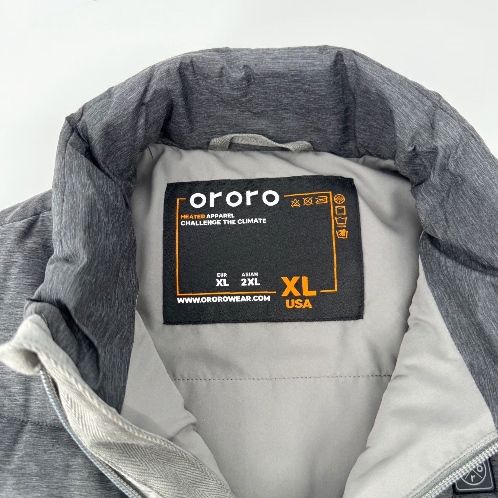 Vintage VINTAGE Ororo NO BATTERY Heated Vest XL Gray Puffer Jacket Stand-Up Collar Men Zip Full Zip Insulated Pockets Outdoor Winter Fall Sports Size US XL / EU 56 / 4 - 3 Thumbnail
