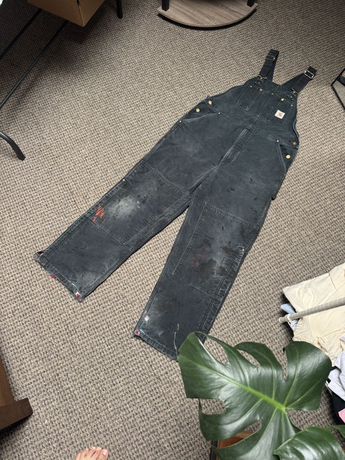 Carhartt Vintage Men’s Carhartt Work Black Double 90s Knee Size US 36 / EU 52 - 6 Thumbnail
