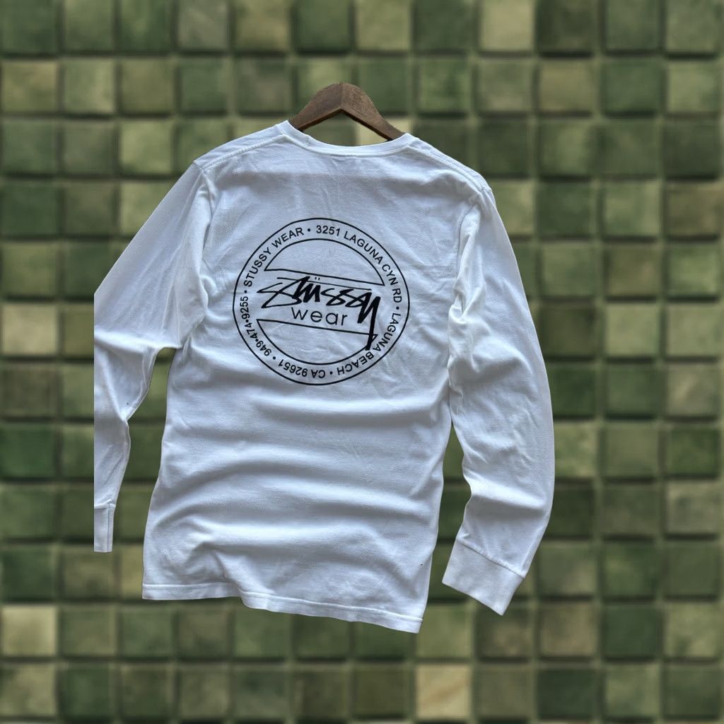 Logo 7 Stussy Big Logo Classic Y2K White Long Sleeve S Men Size US S / EU 44-46 / 1 - 1 Thumbnail
