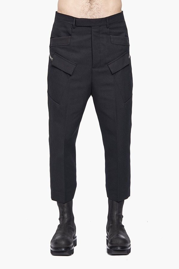 image of Rick Owens Astaires Cropped Security Pocket in Black, Men's (Size 34)