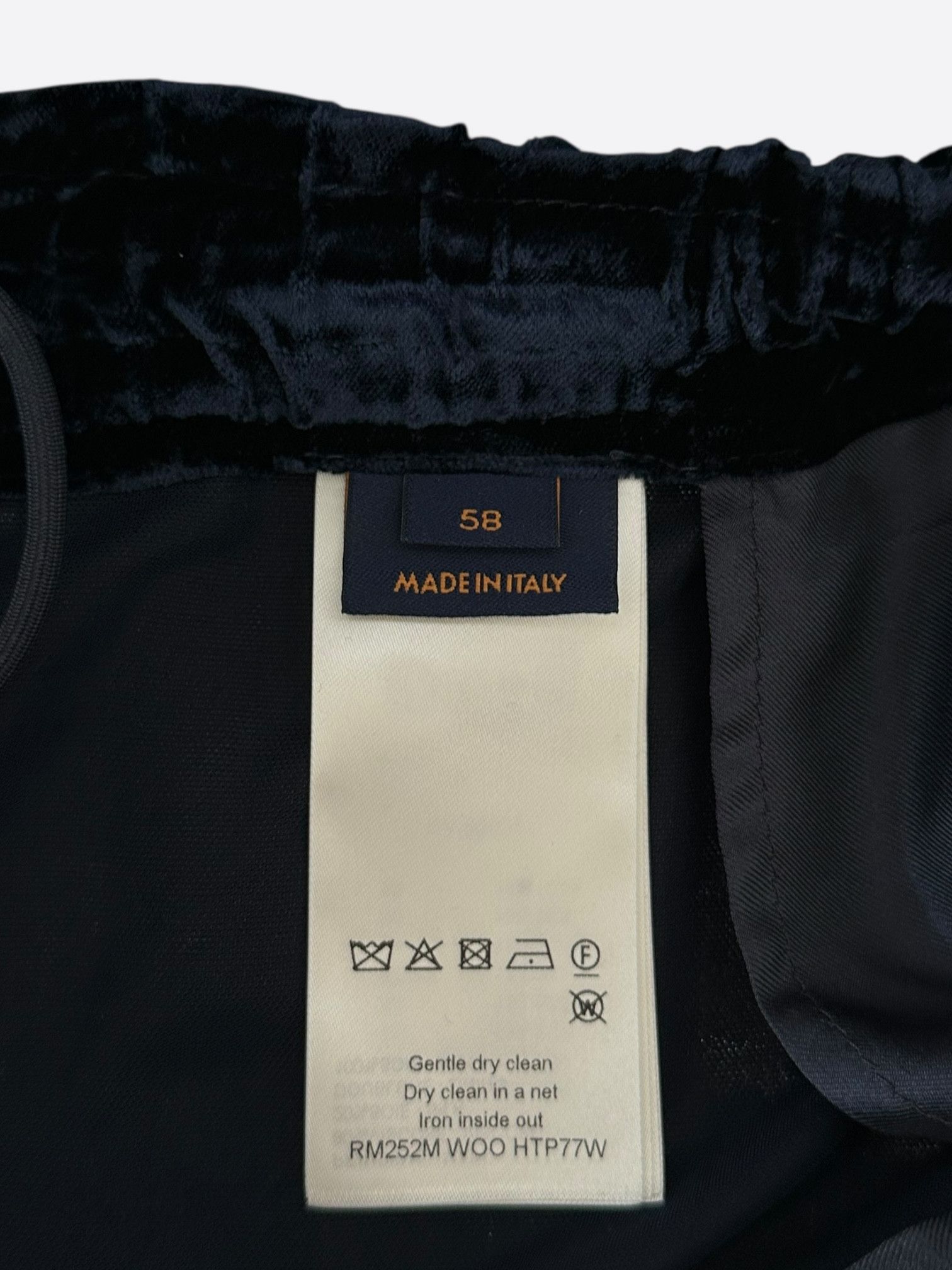 Louis Vuitton Louis Vuitton Navy Velvet Flared Track Pants Size US 38 / EU 54 - 3 Thumbnail