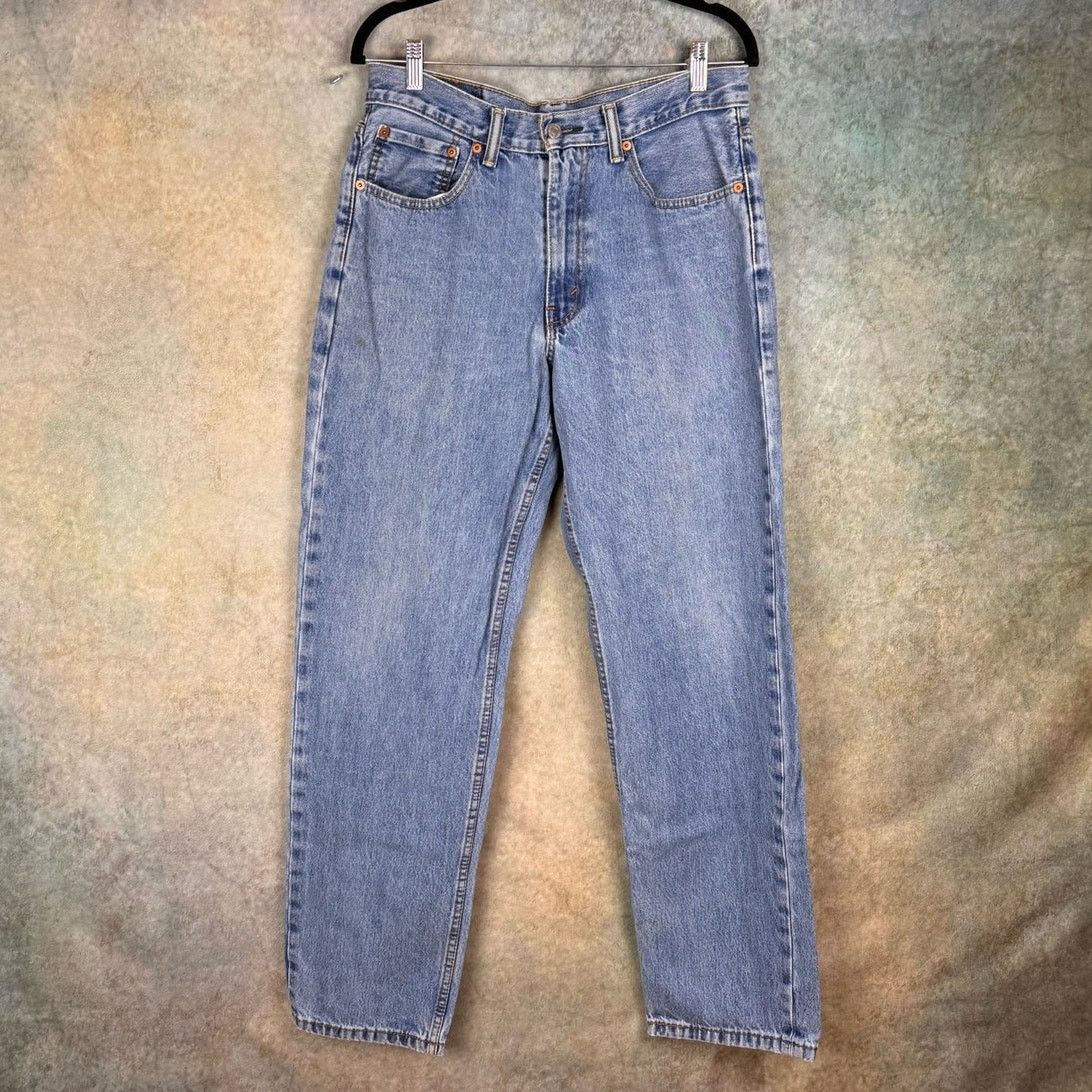 Levi's × Vintage VTG Y2K Levis 550 Denim Jeans Sz 33x34 Blue Straight Leg Size US 33 - 2 Thumbnail