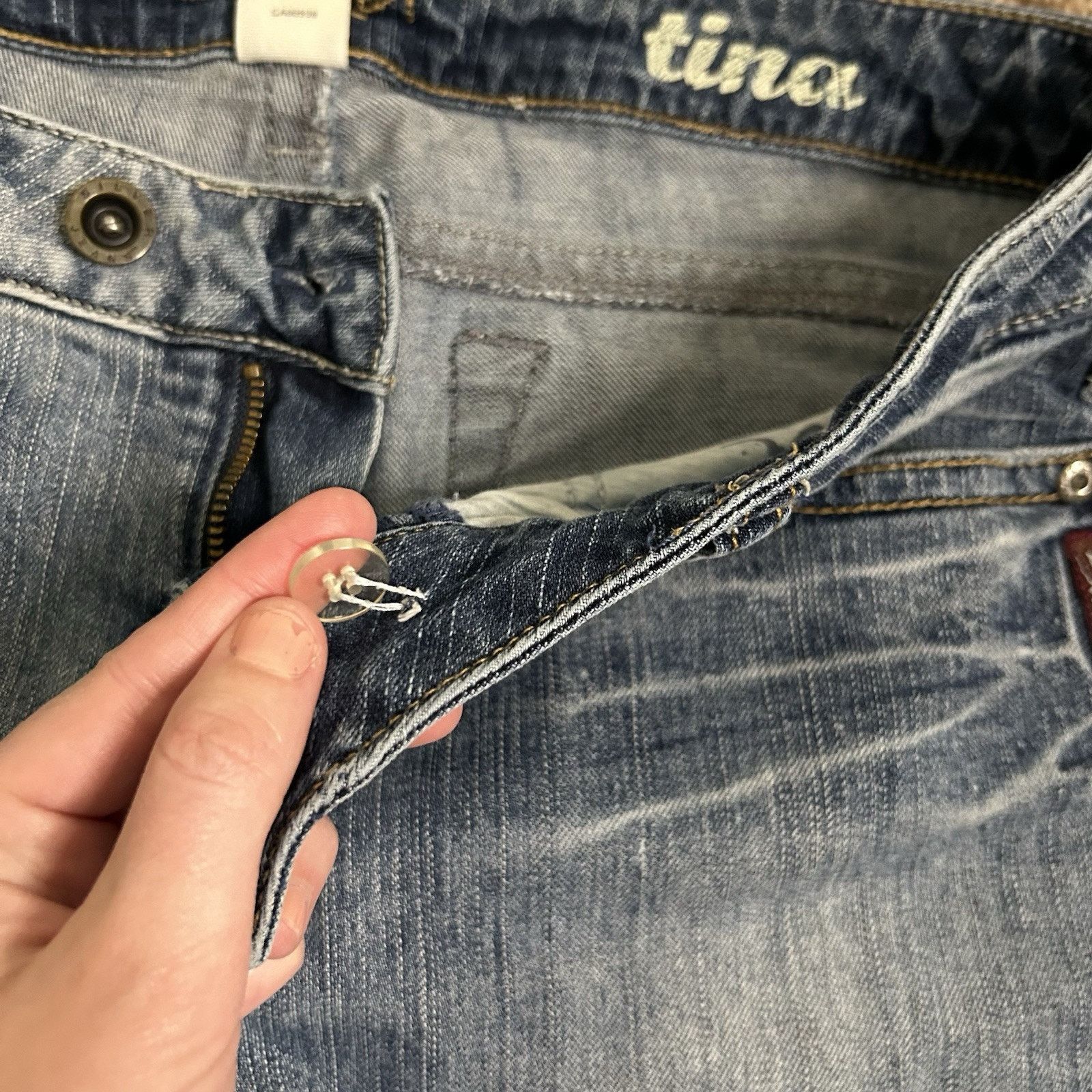 Silver Jeans Co. Silver Jeans Tina Western Glove Works Blue Jeans Size 31x33 Size 31" - 4 Thumbnail