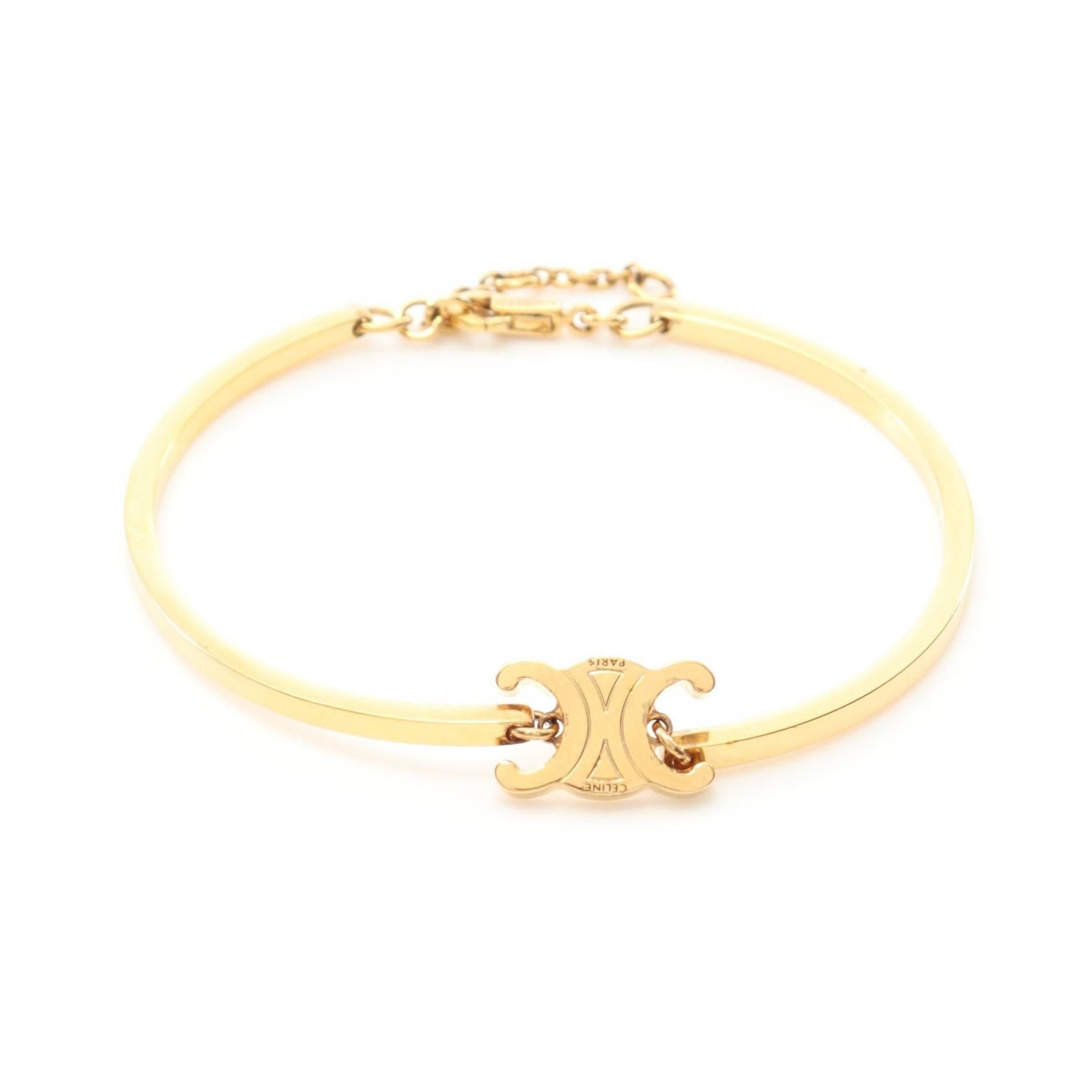 Celine Celine Triomphe Articulate Bracelet Gp Gold Size ONE SIZE - 1 Thumbnail