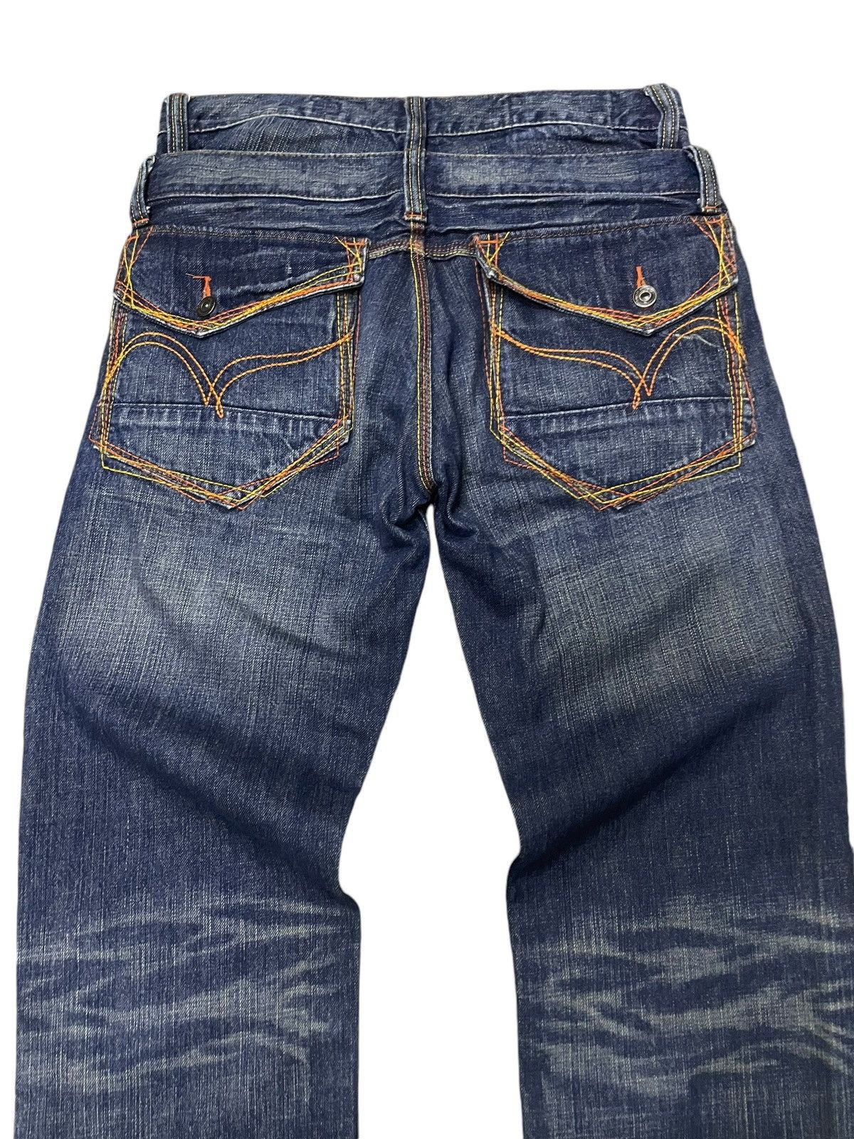 PPFM × Shellac × semanticdesign Rush Hour Japan Double Waist Contrast Heavy Stitch Jeans Size US 30 / EU 46 - 4 Thumbnail