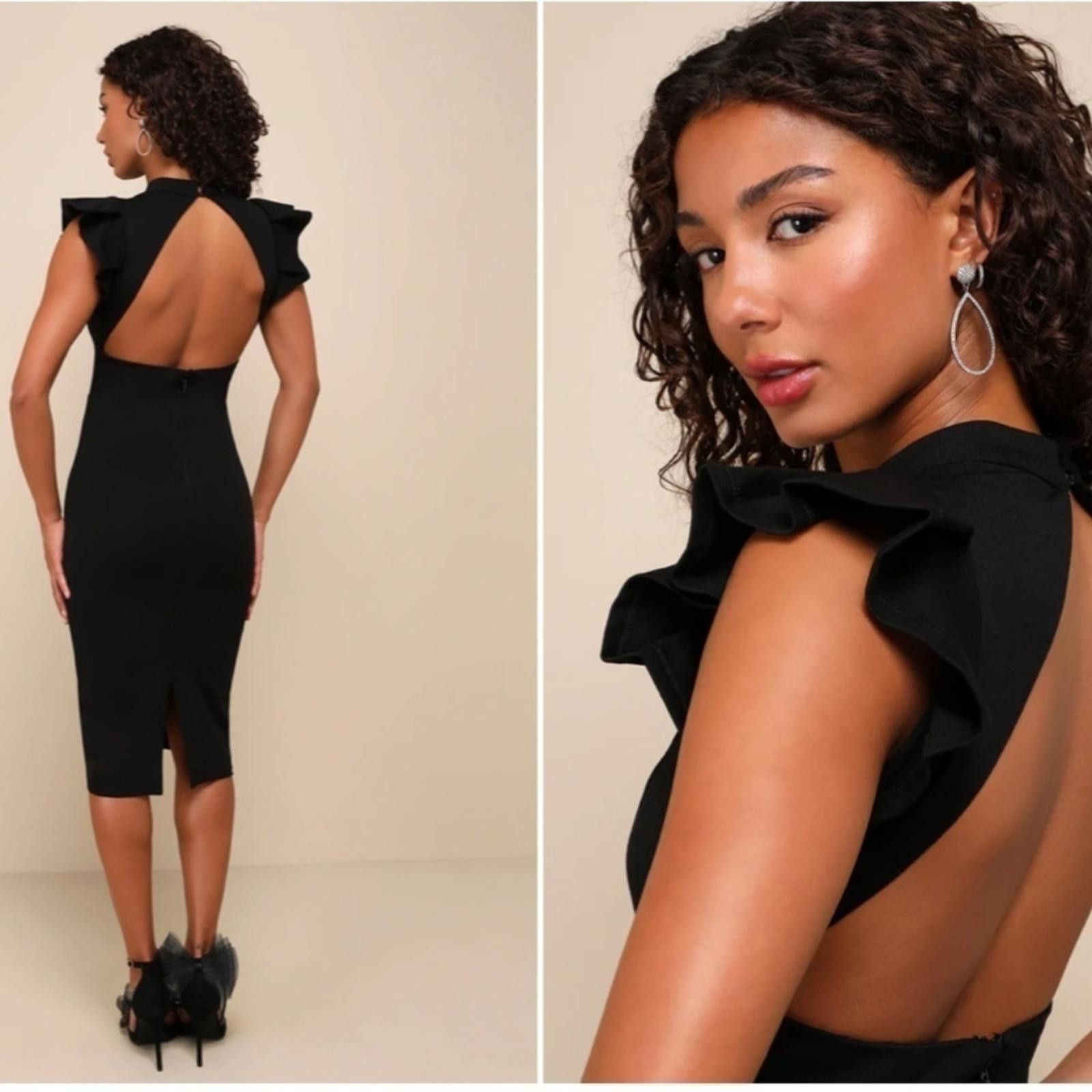 Lulus LULU's Wedding Sexy Date Night Cocktail Classy Bodycon Midi Size S / US 4 / IT 40 - 4 Thumbnail
