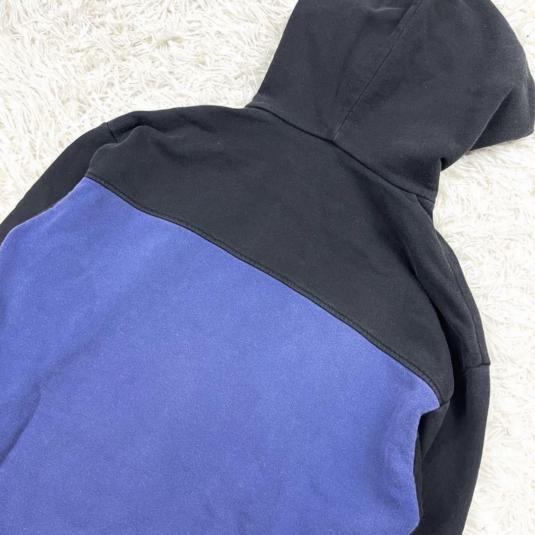 Rare Givenchy Logo Pullover Hoodie - Bicolor Black/Blue