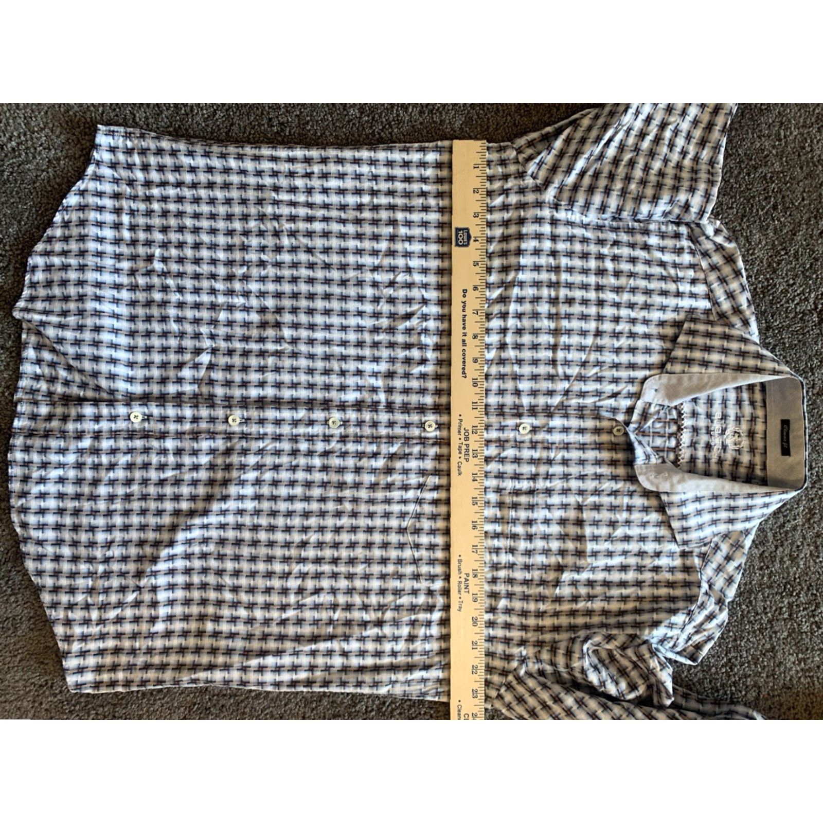 BUGATCHI MEN'S BUGATCHI Long Sleeve Button-Up Shirt, Large, Multicolor Geometric Casual Shirt, Breathable, Pockets Size US L / EU 52-54 / 3 - 5 Thumbnail