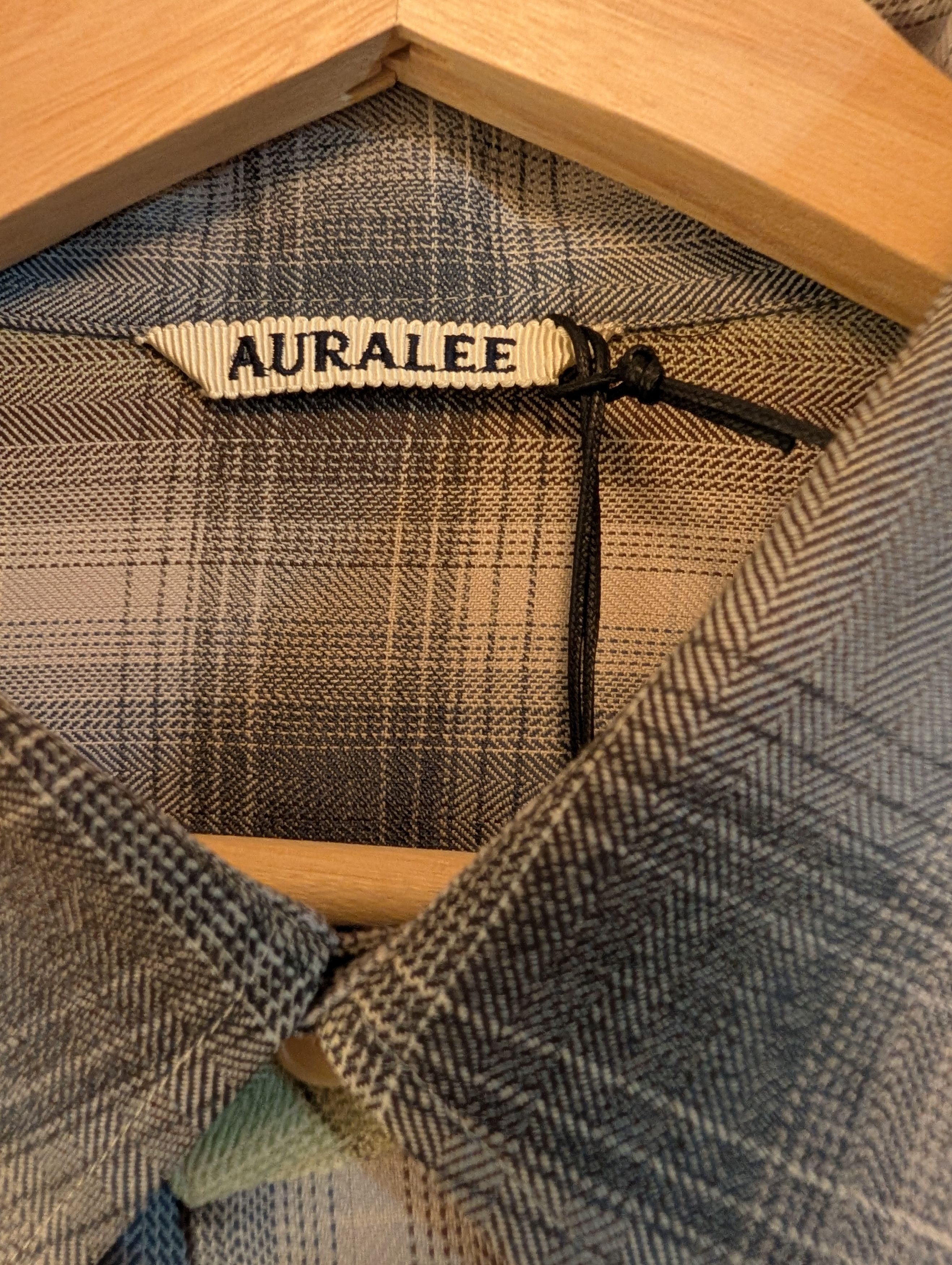 Auralee Super Light Wool Check Shirt (Green) Size US XXL / EU 58 / 5 - 5 Thumbnail