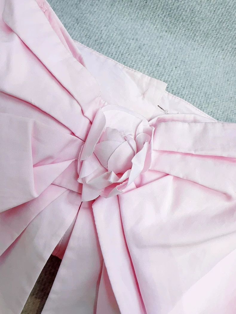 Chanel Chanel Pink Bow Camellia Strapless Top Size M / US 6-8 / IT 42-44 - 4 Thumbnail