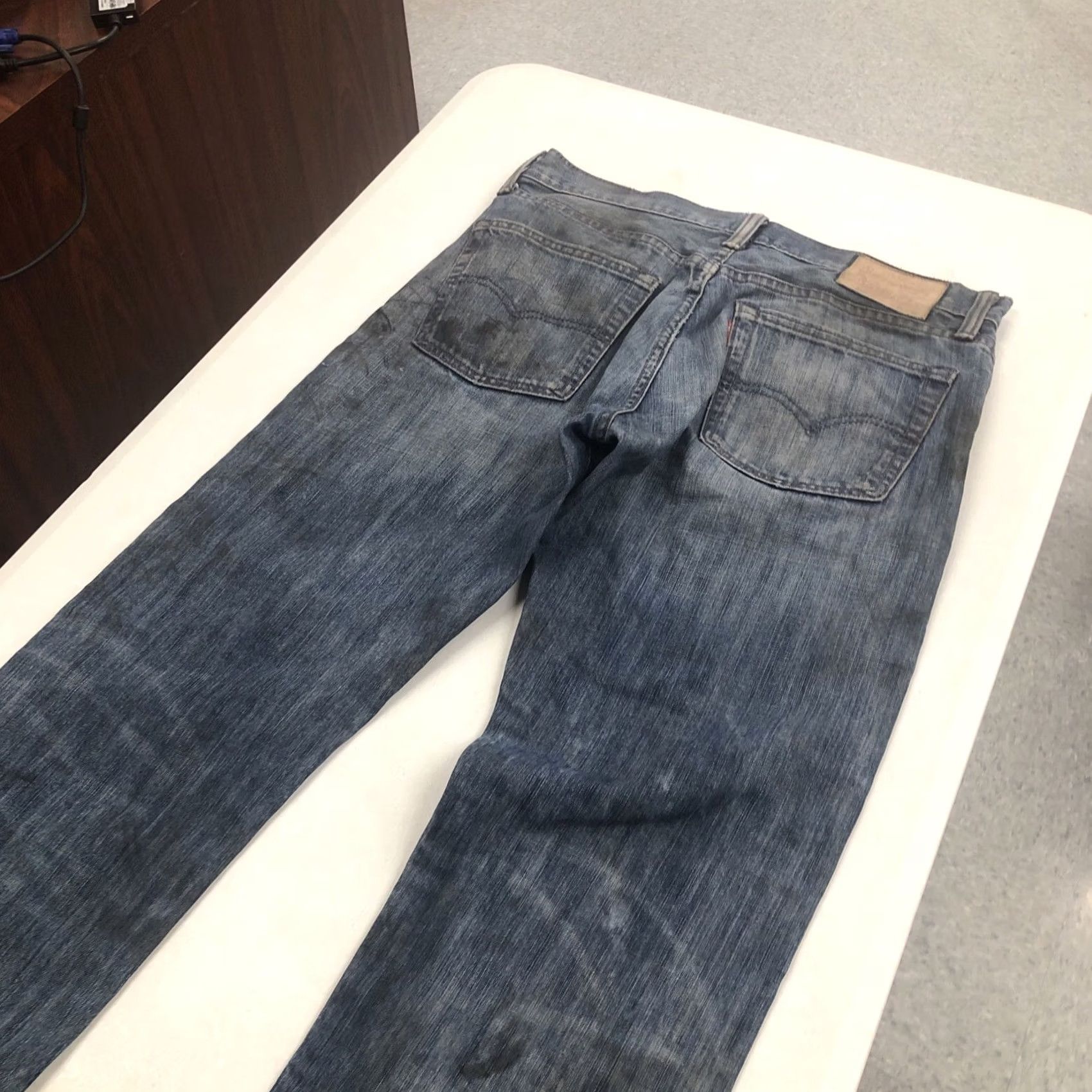 Levi's Levi's 513 Men's Slim Straight Jeans Dark Blue 32x30 5-Pocket Denim Cotton Blend Slim Fit Regular Rise Mid 90s Theme Mens Size US 32 / EU 48 - 3 Thumbnail