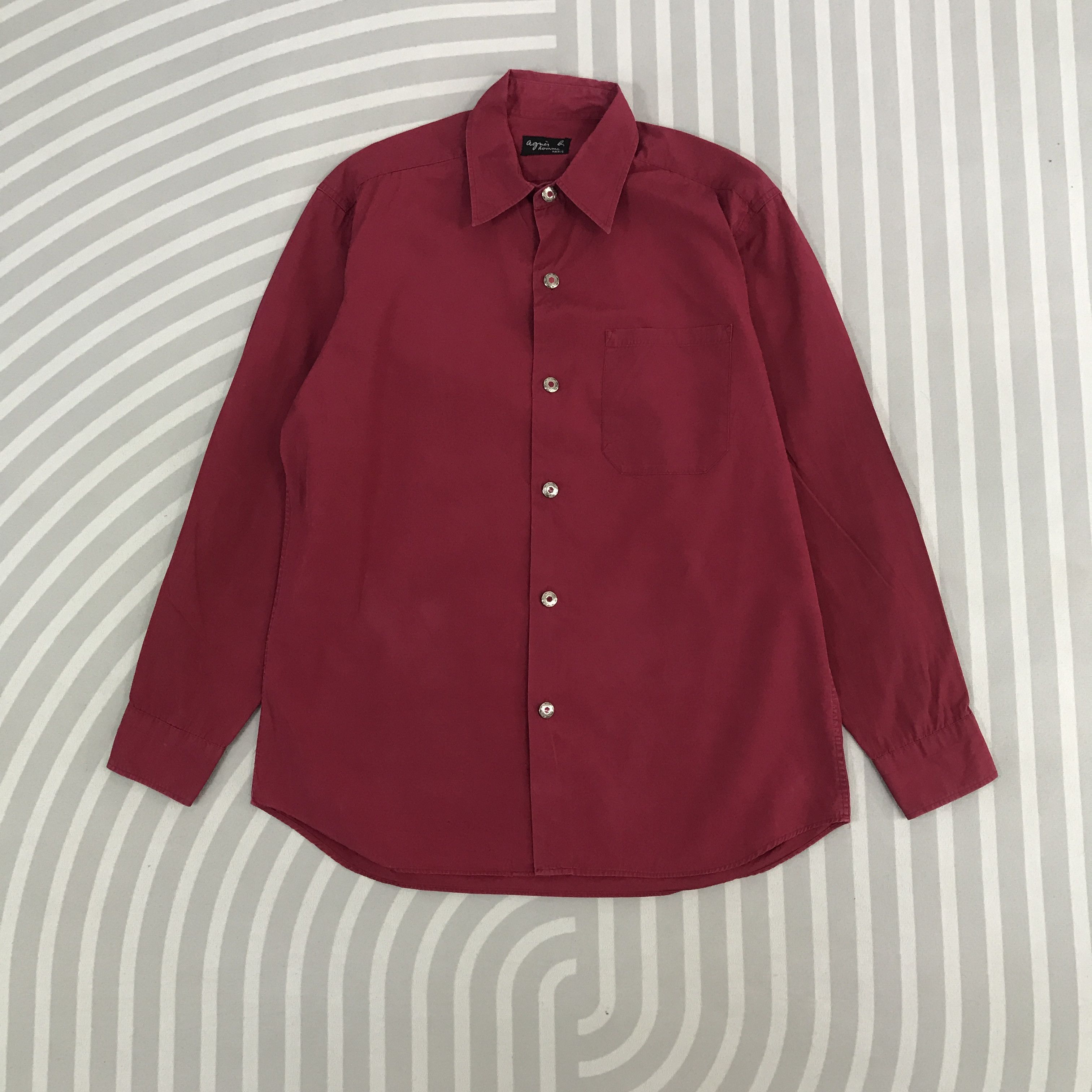 Vintage × agnes b. Vintage Agnes B. Long Red Button up Shirt Size US L / EU 52-54 / 3 - 1 Thumbnail